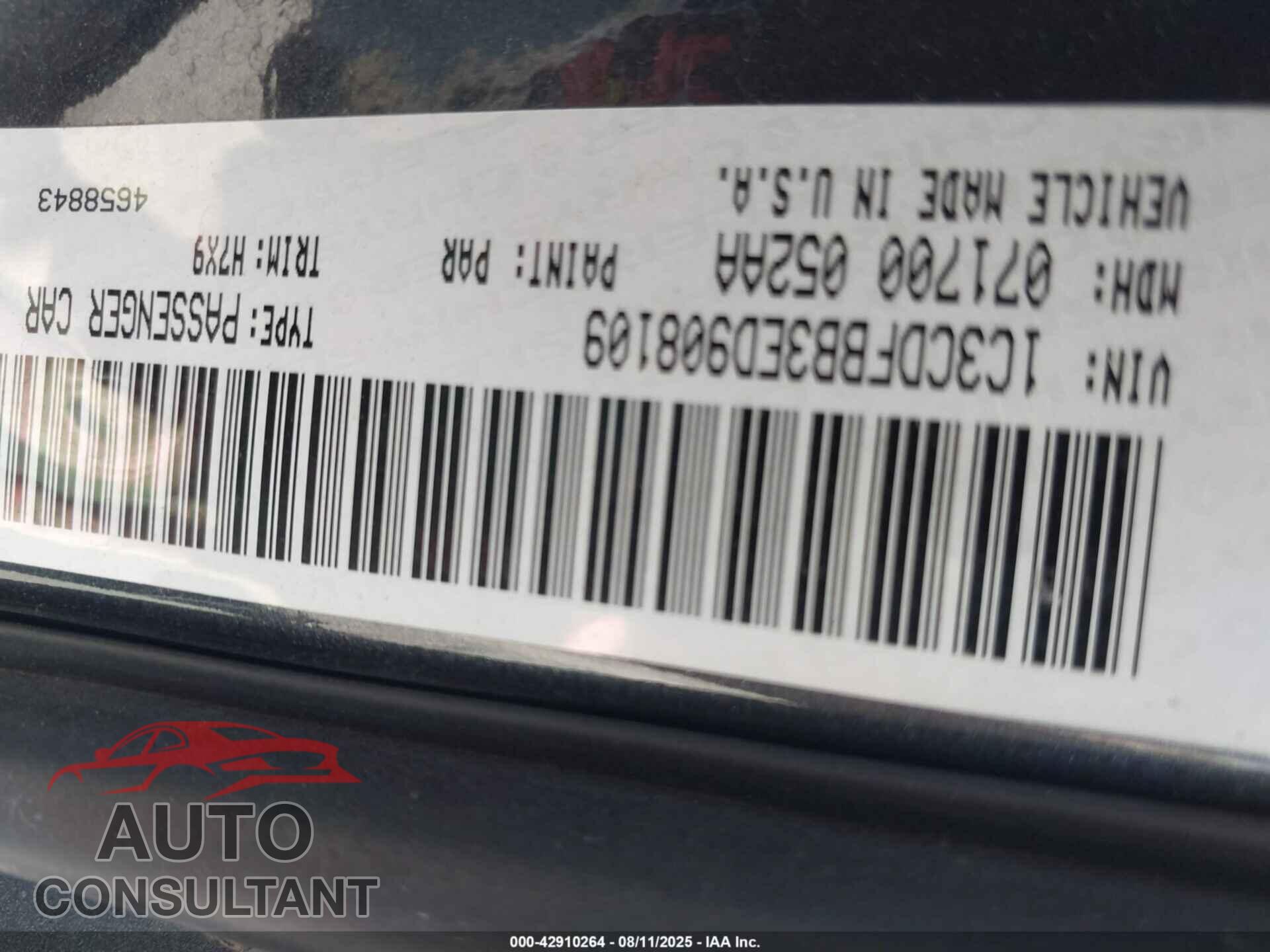 DODGE DART 2014 - 1C3CDFBB3ED908109