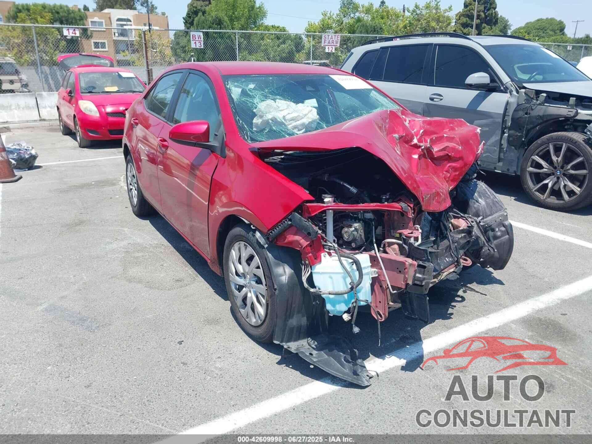 TOYOTA COROLLA 2019 - 5YFBURHE0KP921418