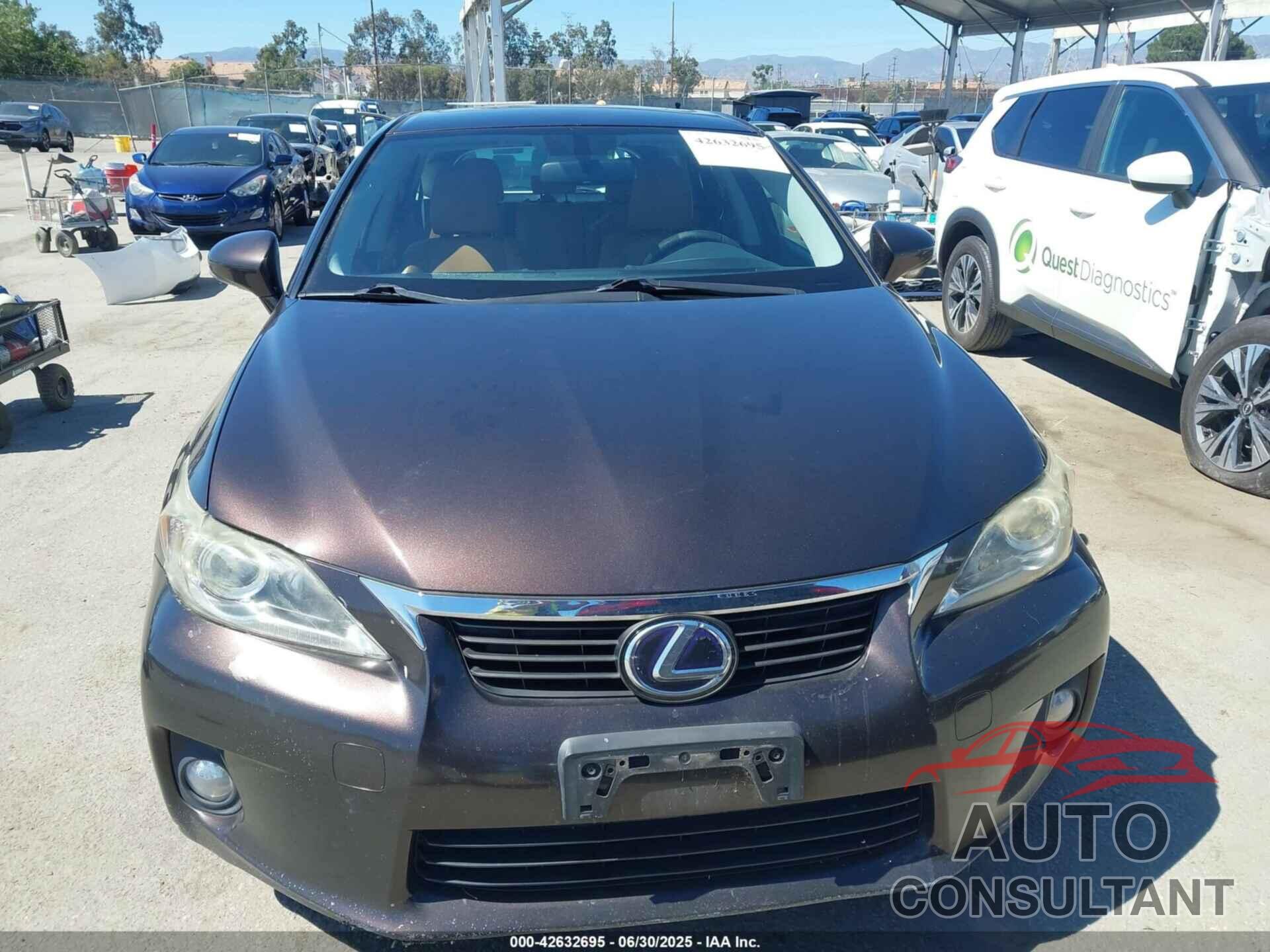 LEXUS CT 200H 2012 - JTHKD5BH9C2062310