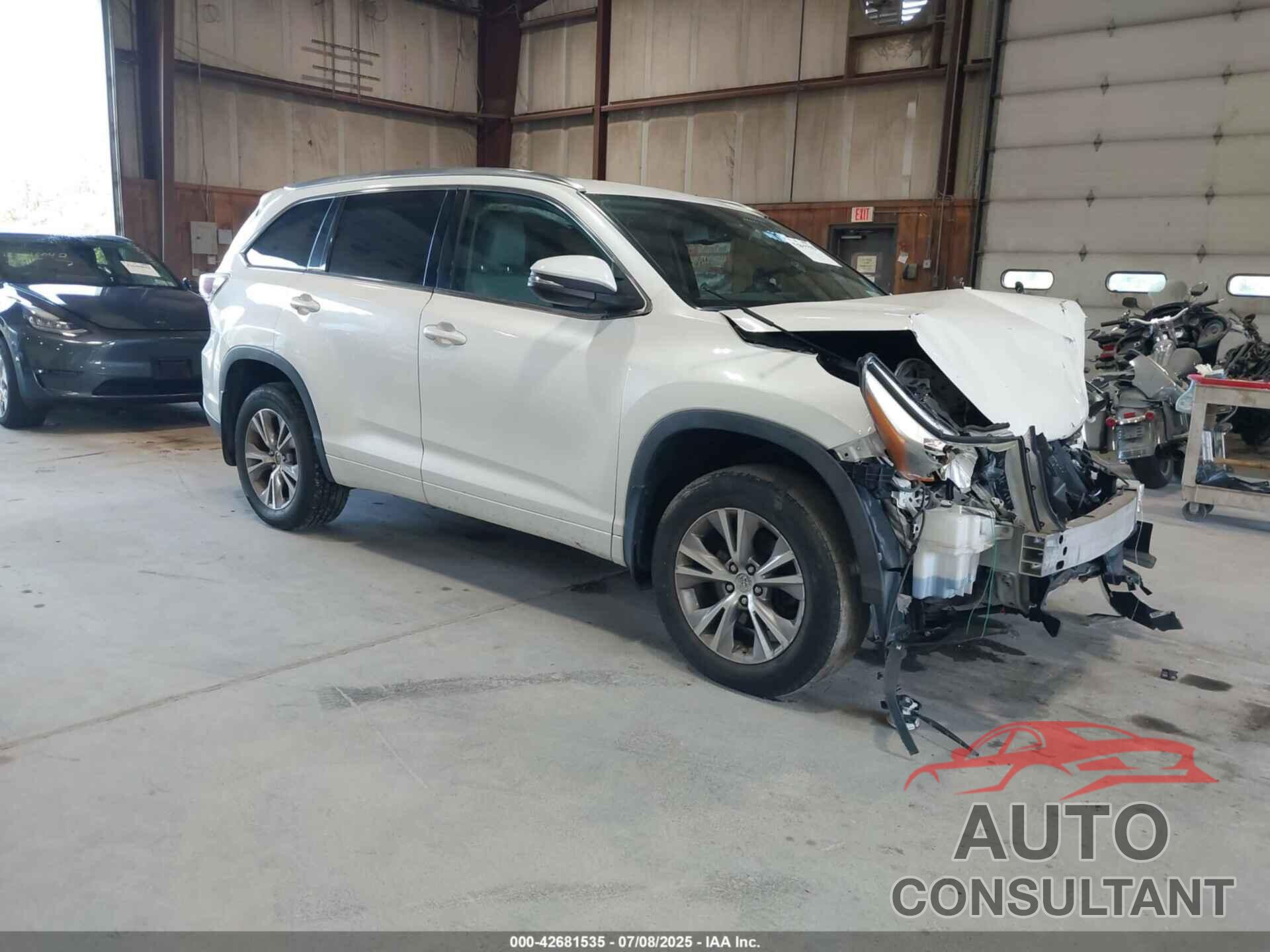TOYOTA HIGHLANDER 2015 - 5TDJKRFHXFS158822