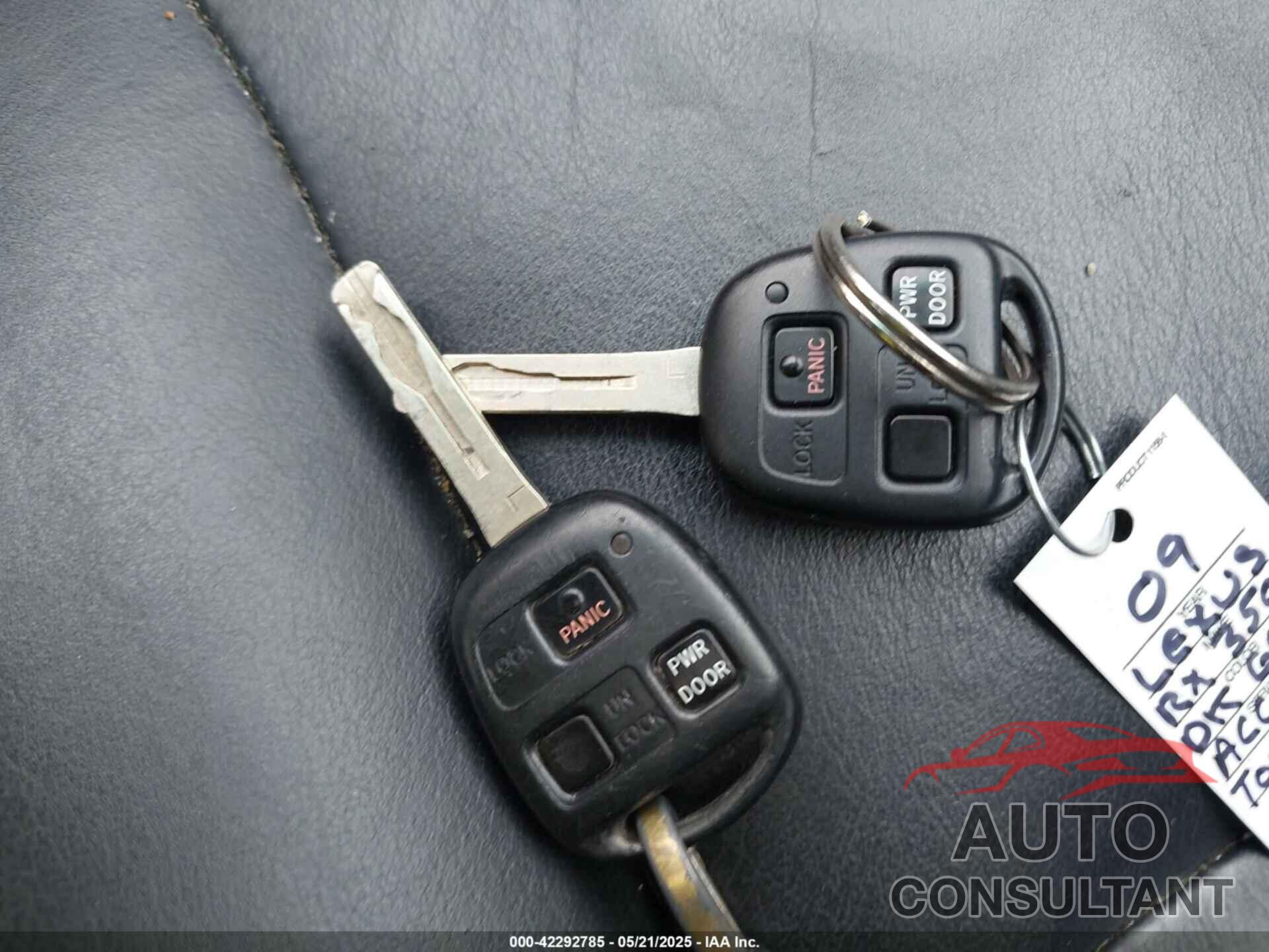 LEXUS RX 350 2009 - 2T2HK31U29C129632