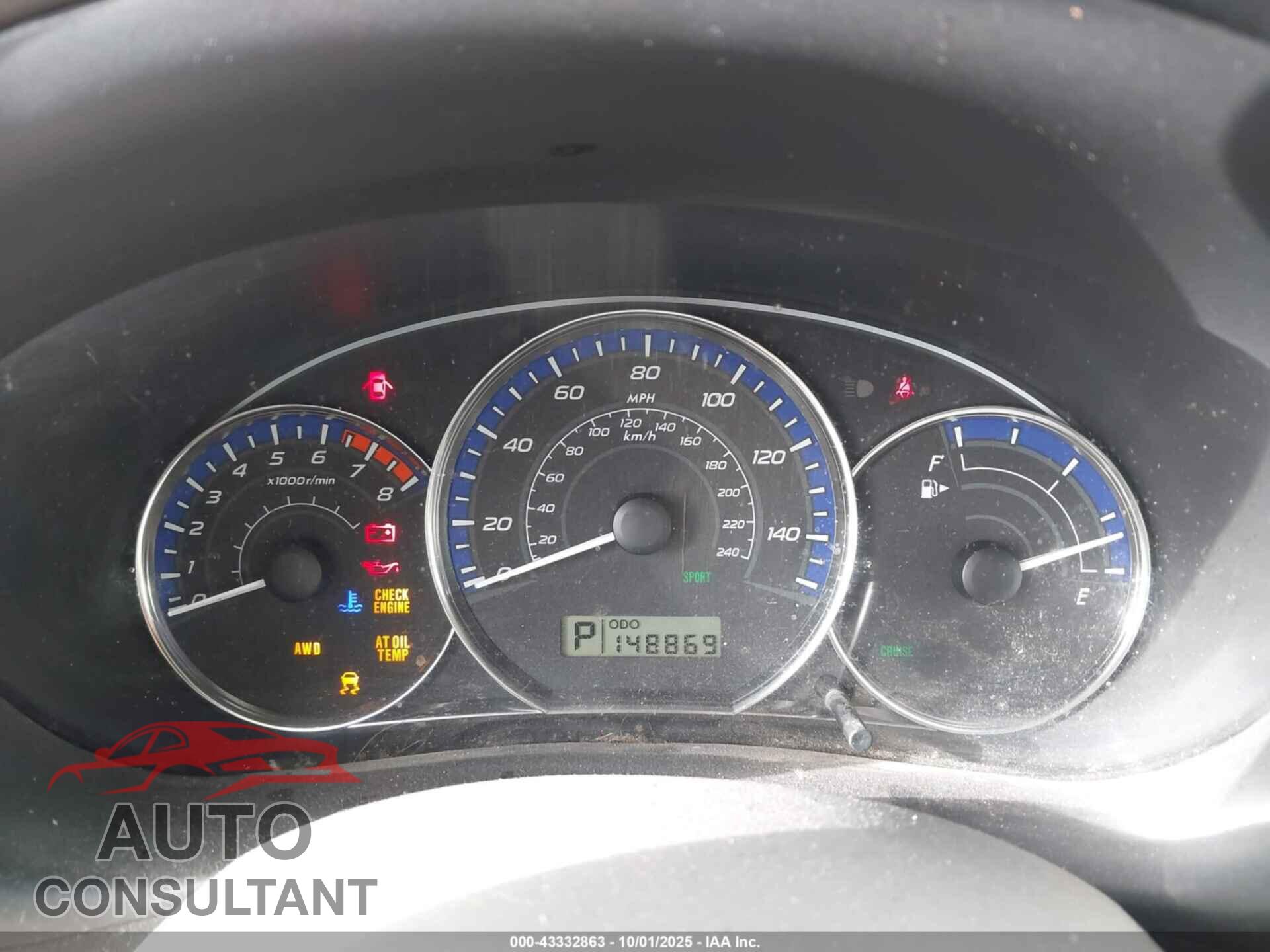 SUBARU FORESTER 2011 - JF2SHBDC4BH781810