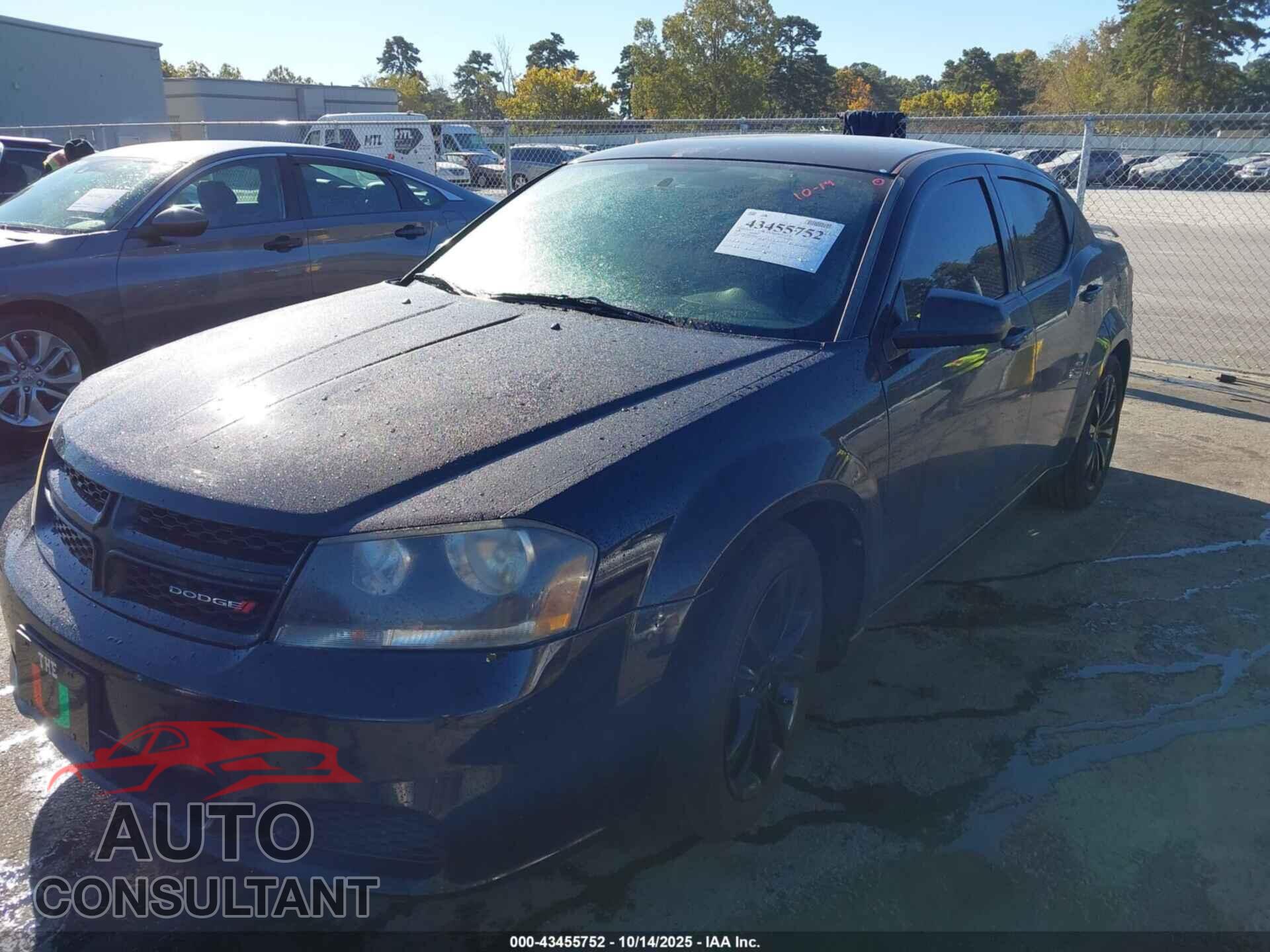 DODGE AVENGER 2013 - 1C3CDZAG8DN748137