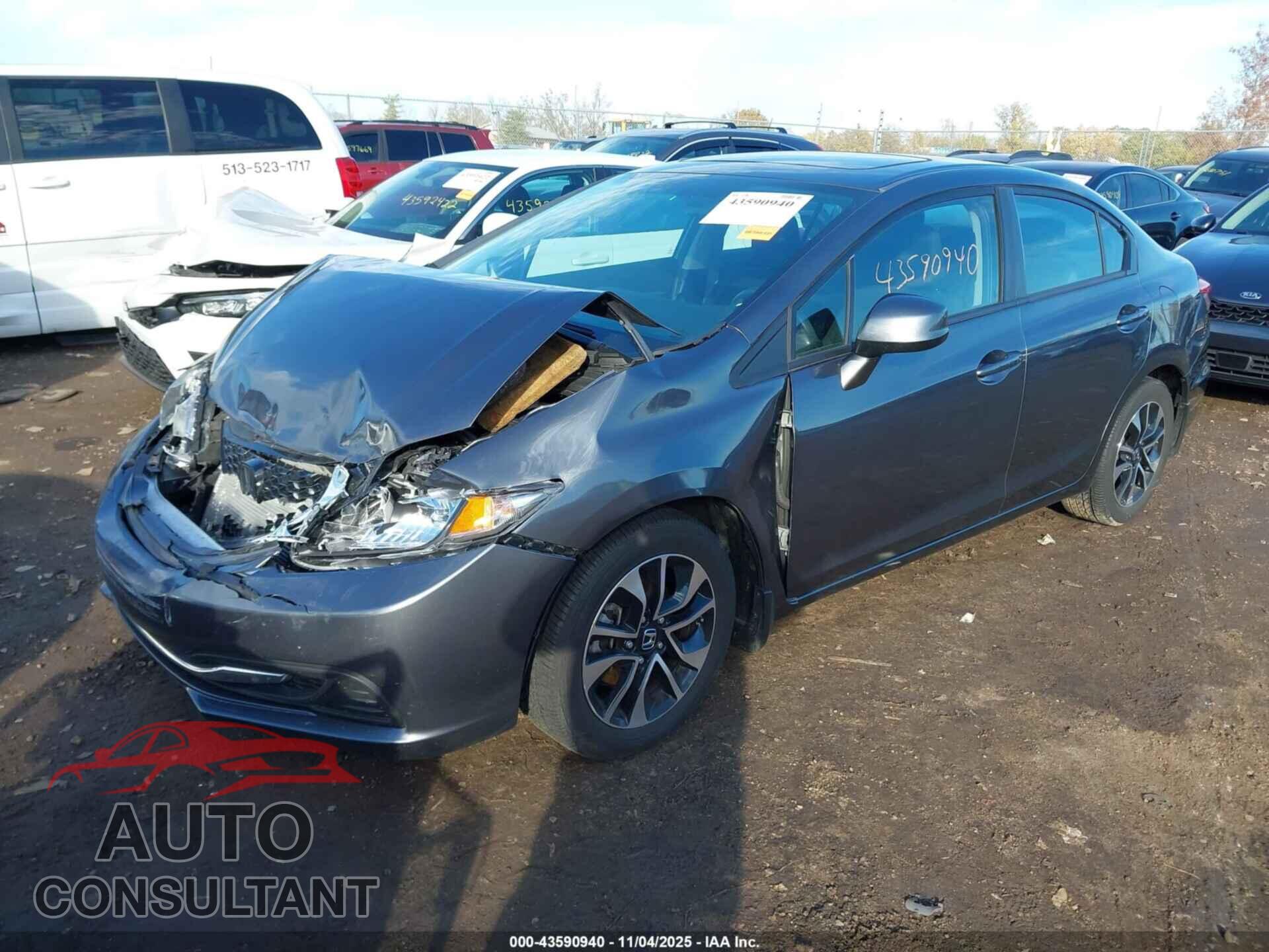 HONDA CIVIC 2013 - 19XFB2F87DE022393