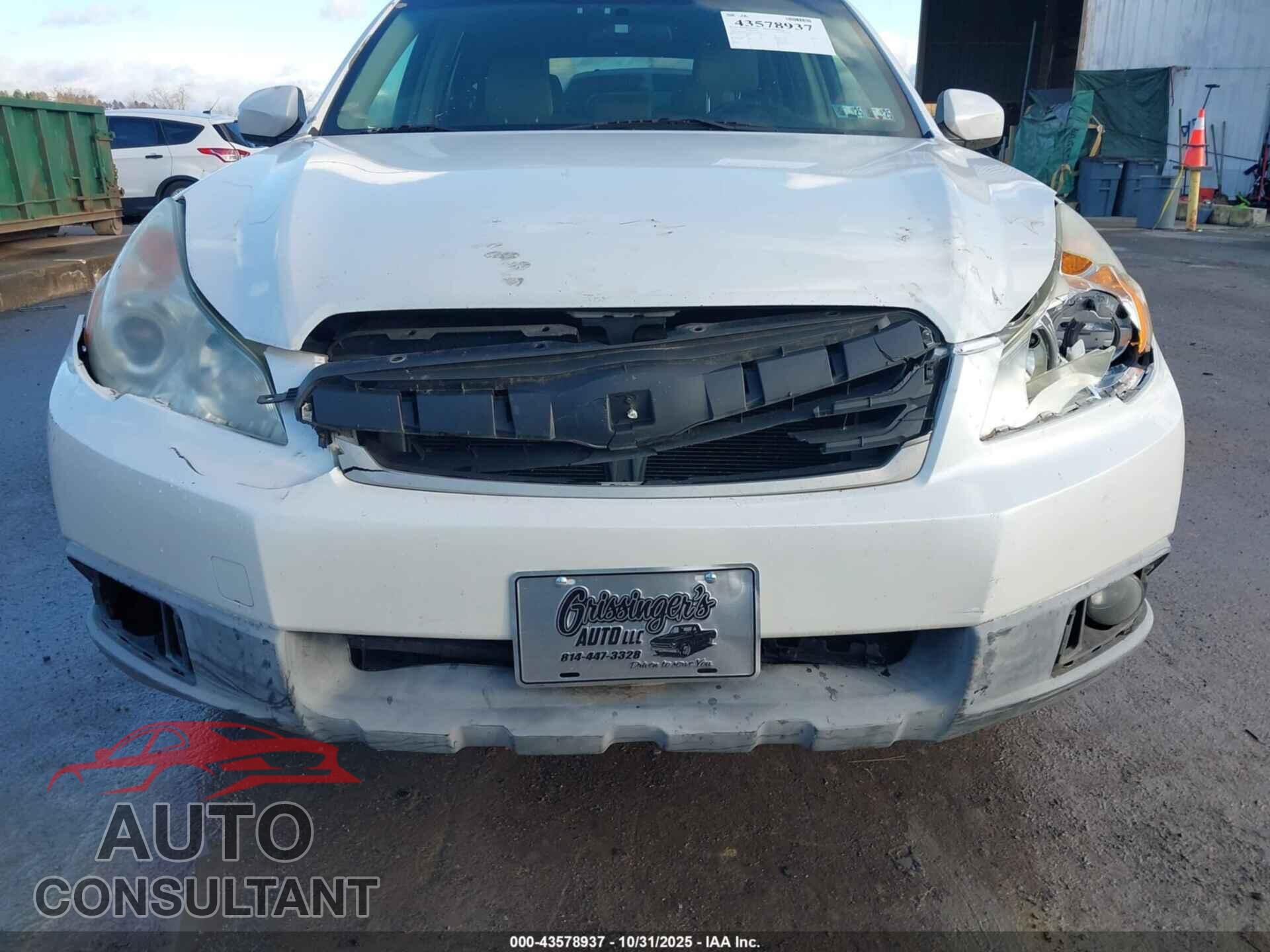 SUBARU OUTBACK 2011 - 4S4BRBBC5B3320459