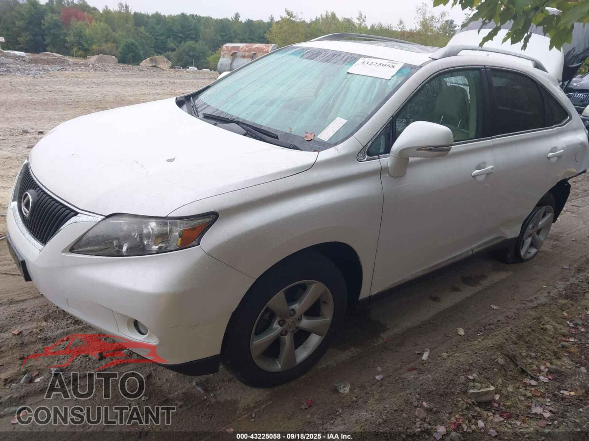 LEXUS RX 350 2011 - 2T2BK1BA4BC100170