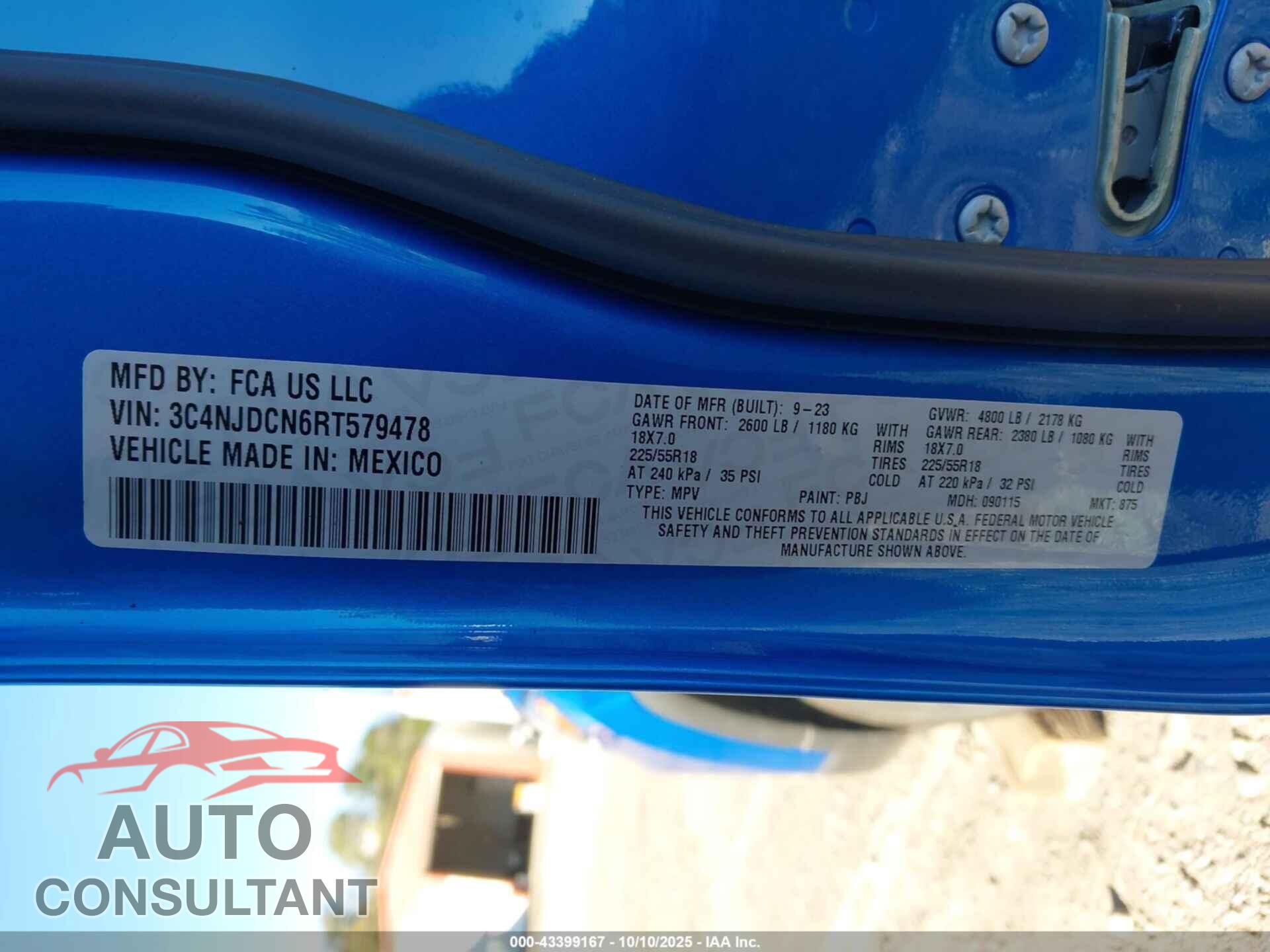 JEEP COMPASS 2024 - 3C4NJDCN6RT579478