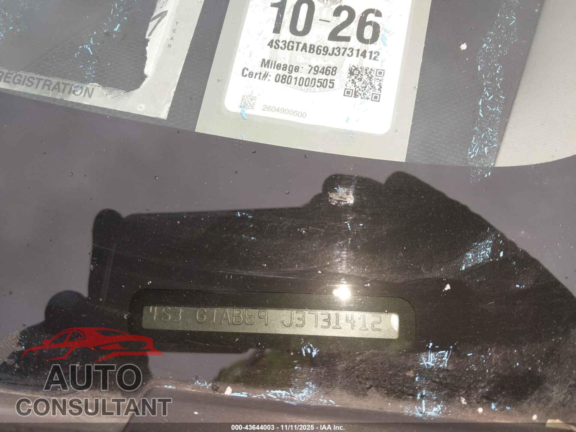 SUBARU IMPREZA 2018 - 4S3GTAB69J3731412