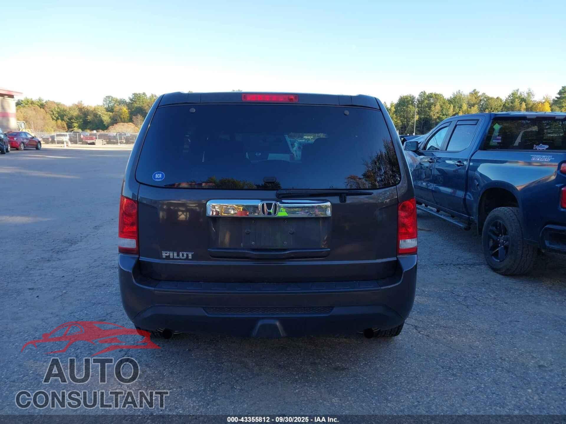 HONDA PILOT 2012 - 5FNYF3H26CB018663
