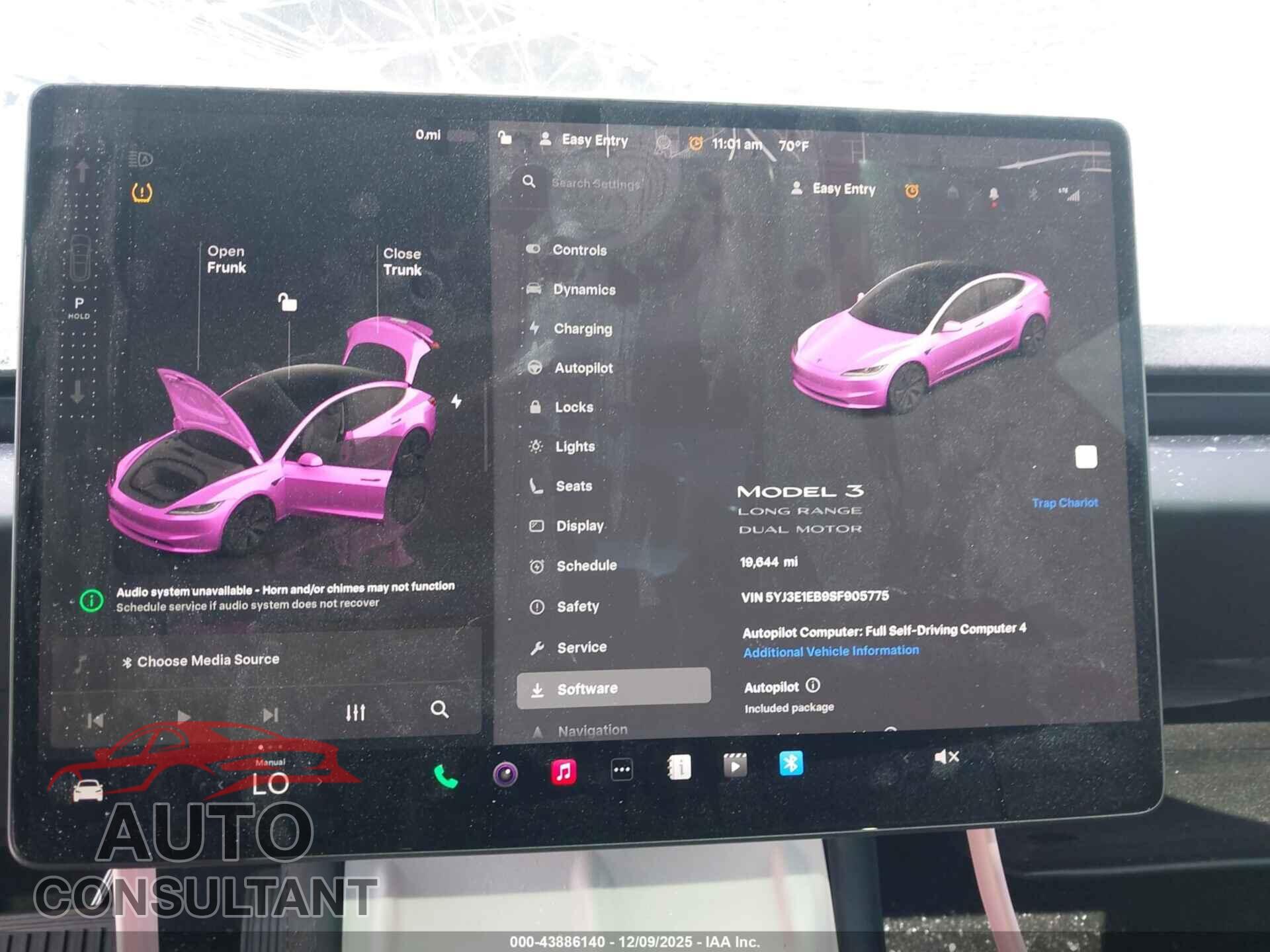 TESLA MODEL 3 2025 - 5YJ3E1EB9SF905775