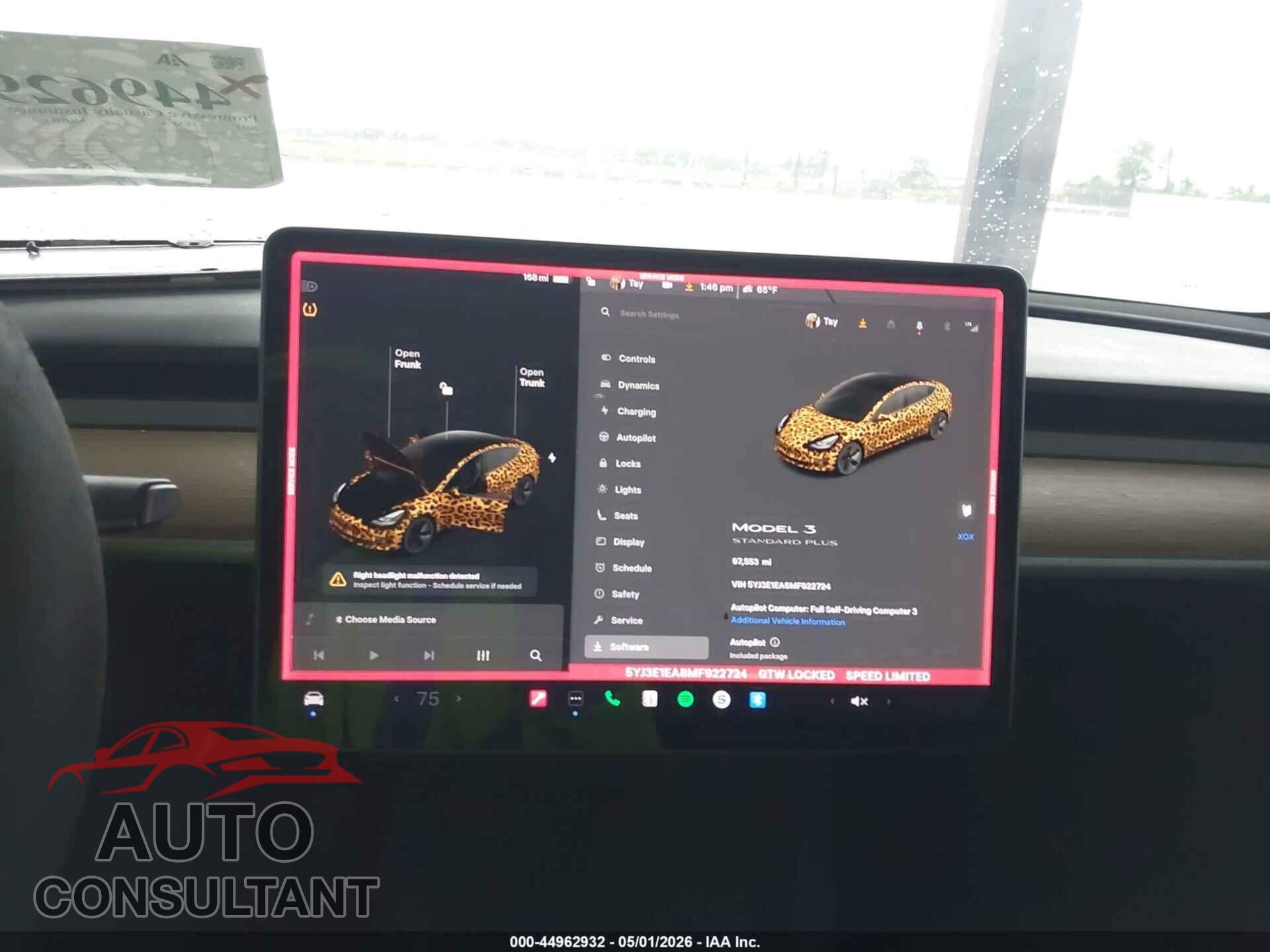 TESLA MODEL 3 2021 - 5YJ3E1EA8MF922724
