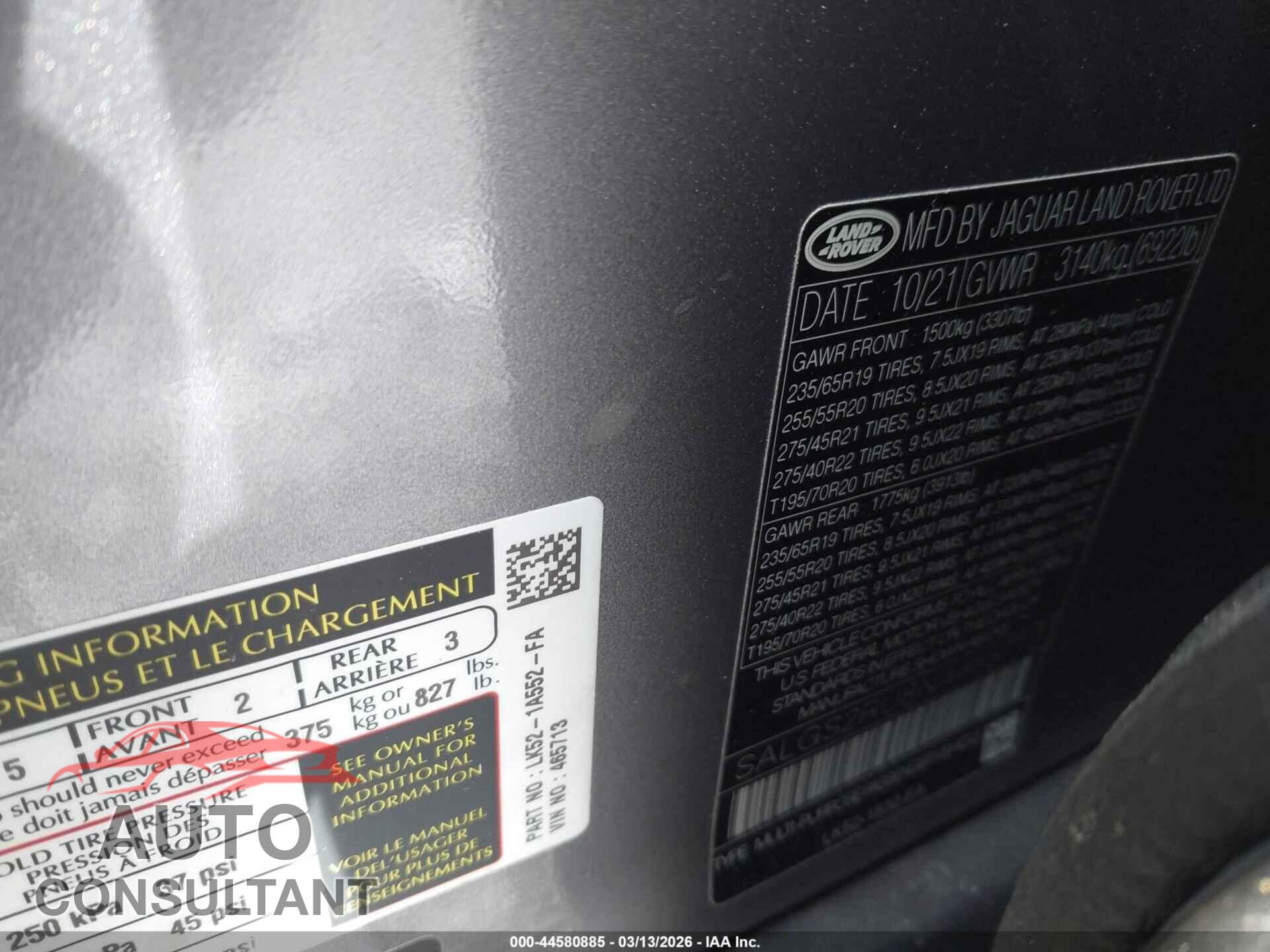 LAND ROVER RANGE ROVER 2022 - SALGS2RU8NA465713