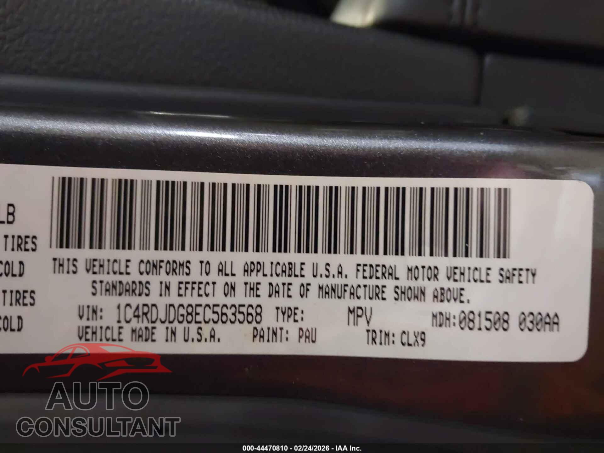 DODGE DURANGO 2014 - 1C4RDJDG8EC563568