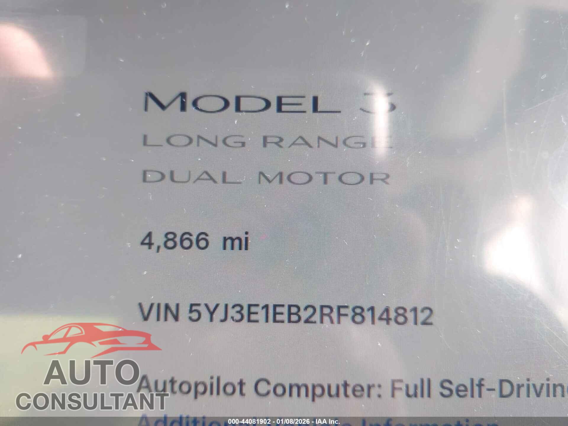 TESLA MODEL 3 2024 - 5YJ3E1EB2RF814812