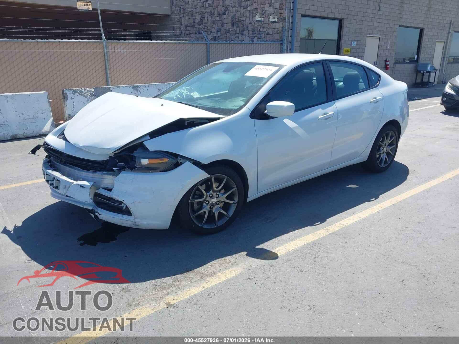 DODGE DART 2015 - 1C3CDFBB6FD165608