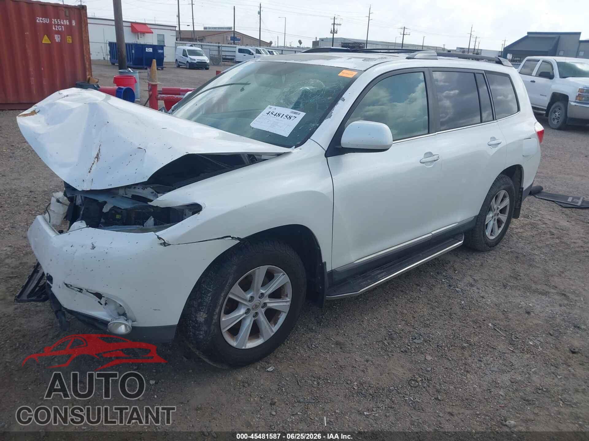 TOYOTA HIGHLANDER 2013 - 5TDZK3EH8DS125980