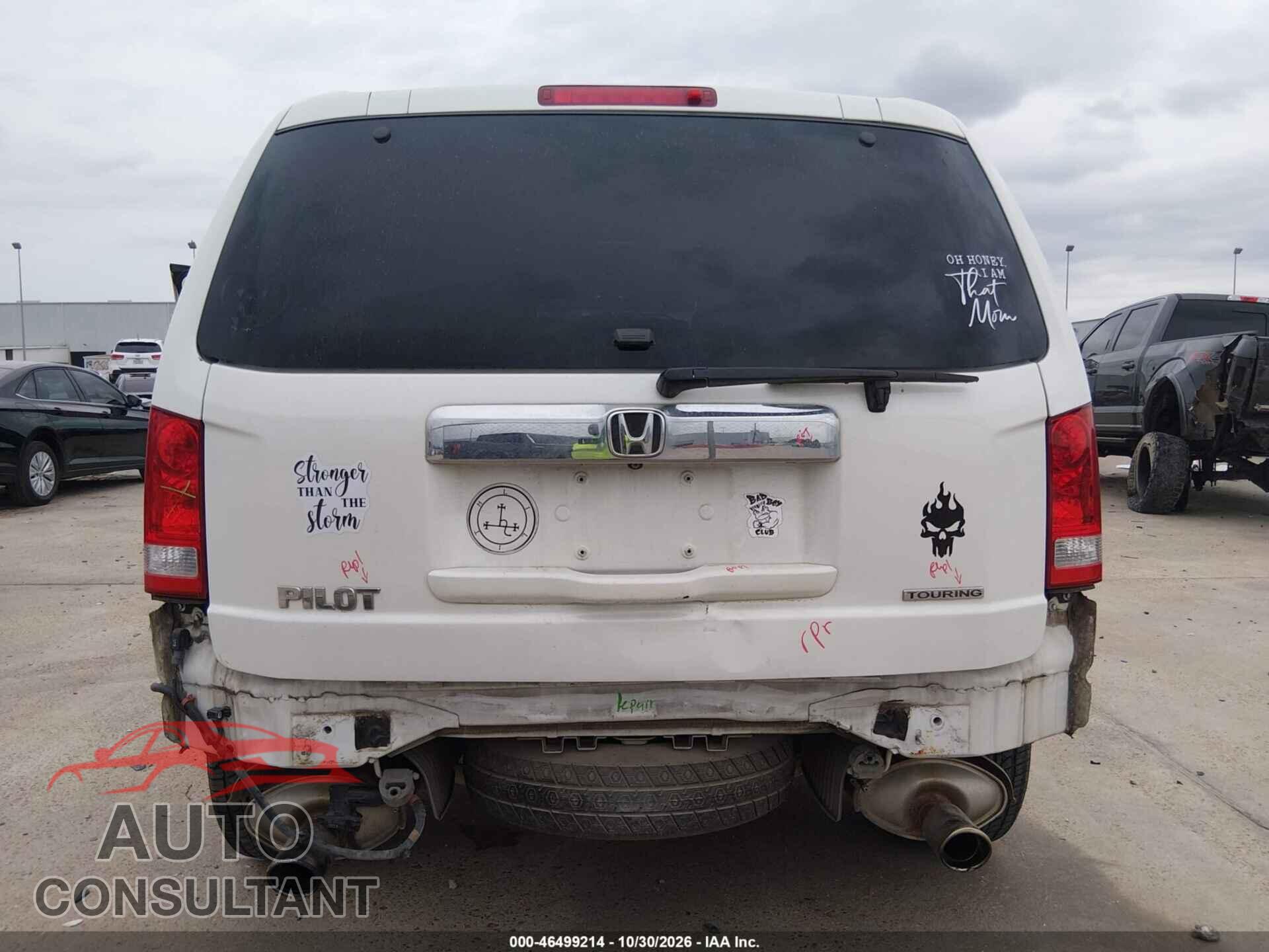 HONDA PILOT 2012 - 5FNYF3H99CB041979