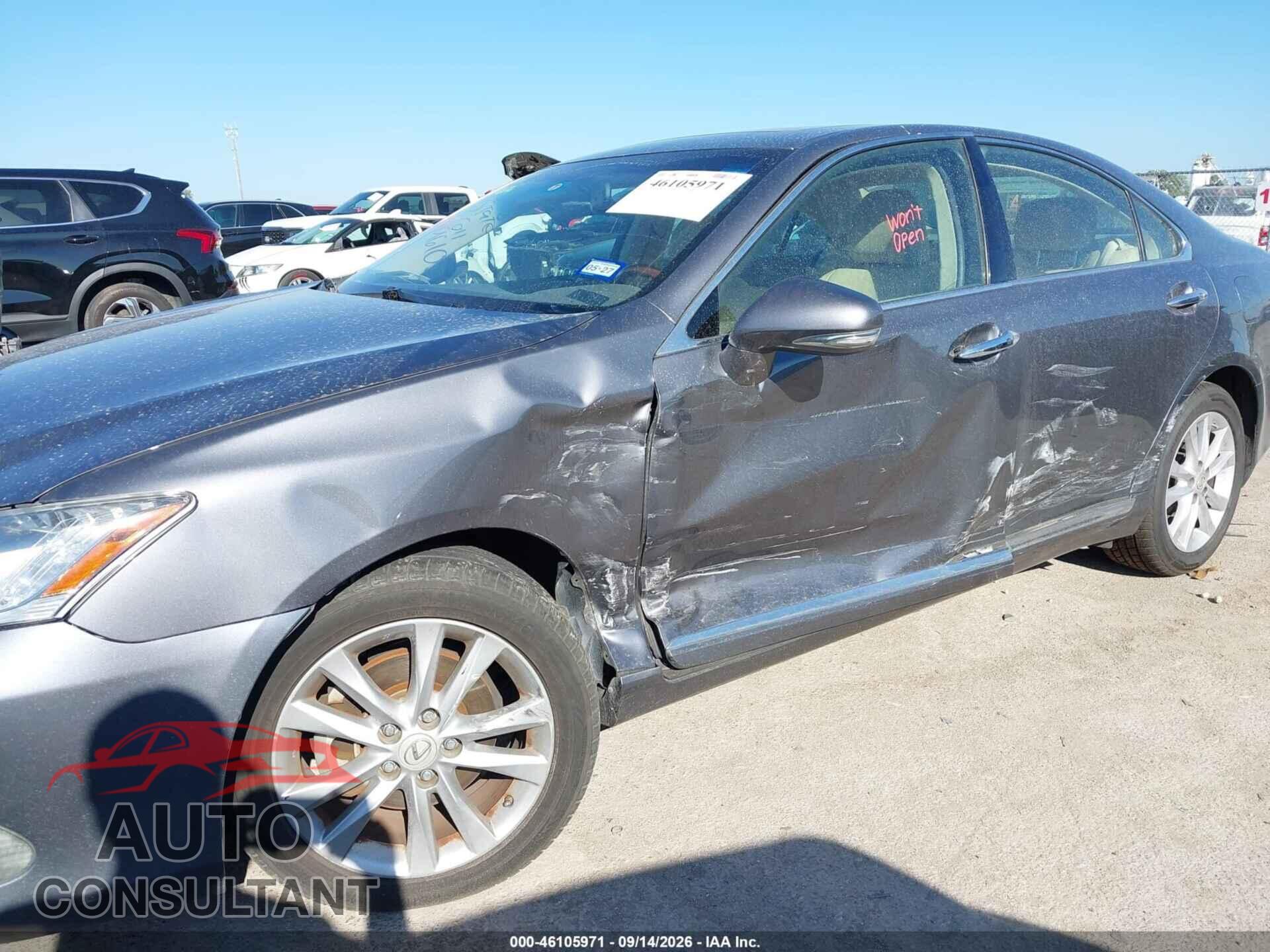 LEXUS ES 2012 - JTHBK1EG2C2492701