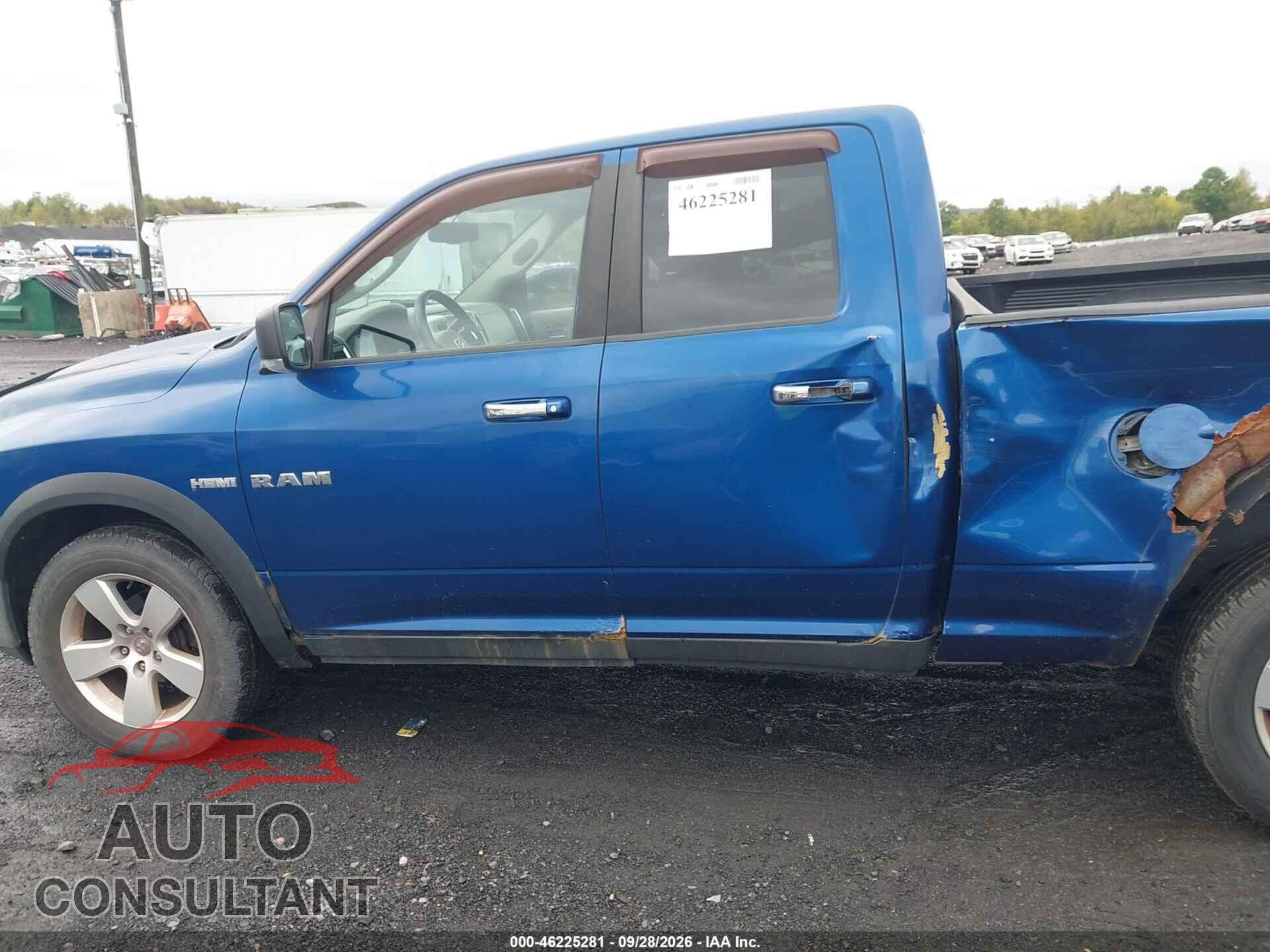 DODGE RAM 1500 2010 - 1D7RV1GT9AS152241