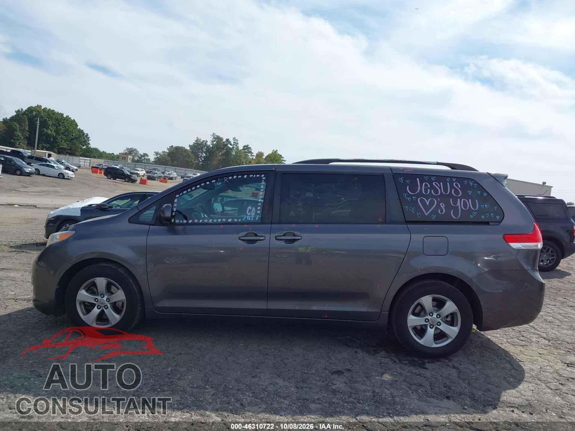 TOYOTA SIENNA 2012 - 5TDKK3DC6CS186654