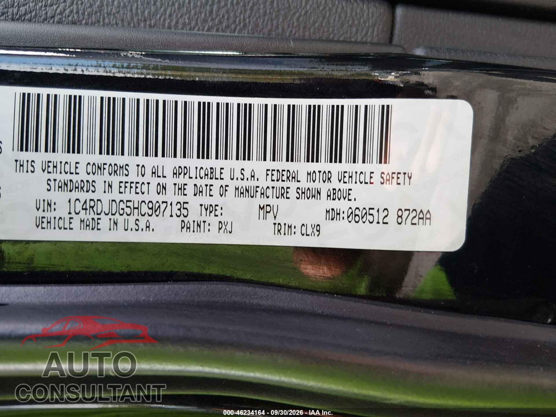 DODGE DURANGO 2017 - 1C4RDJDG5HC907135