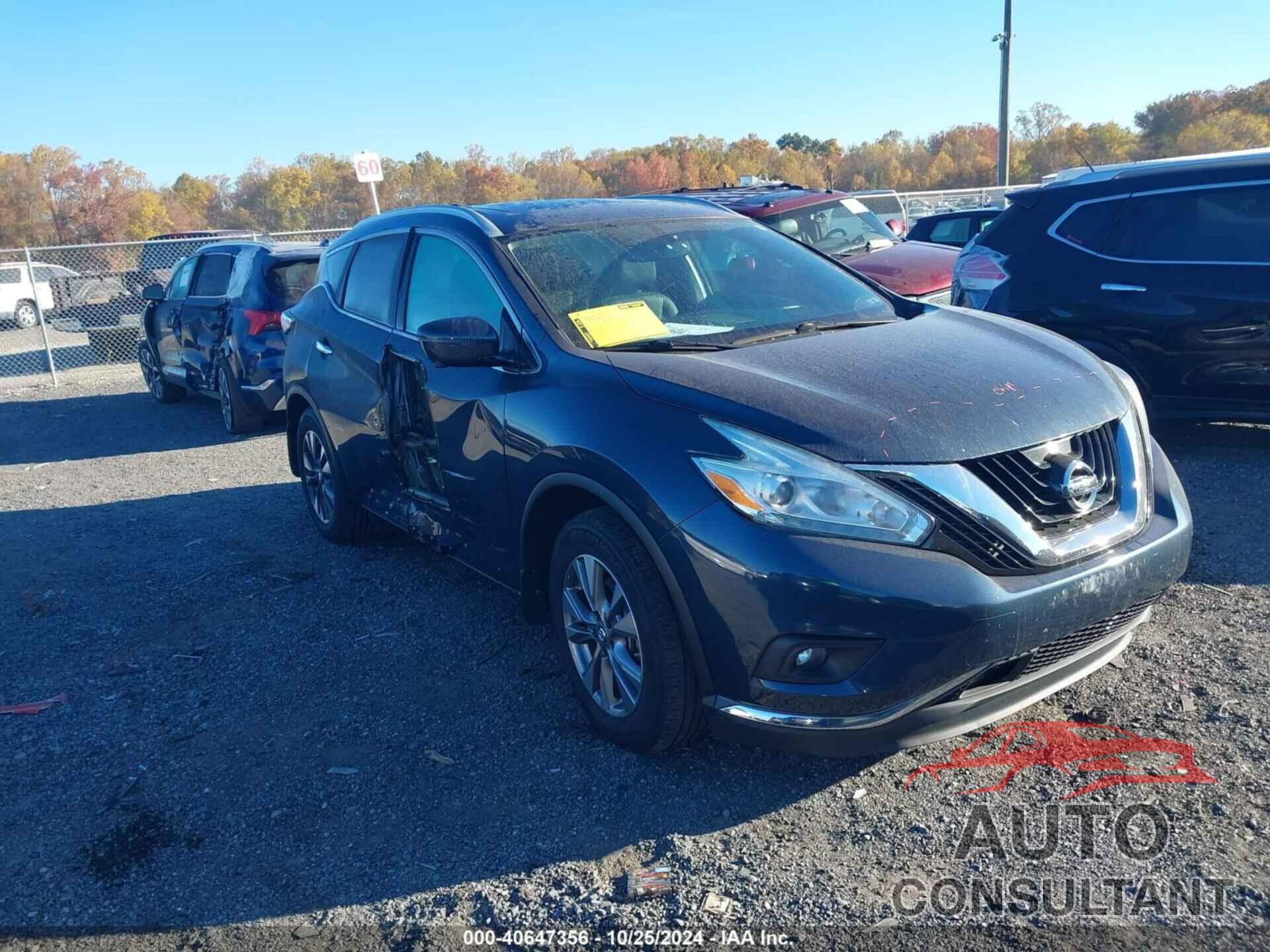 NISSAN MURANO 2017 - 5N1AZ2MH8HN124789