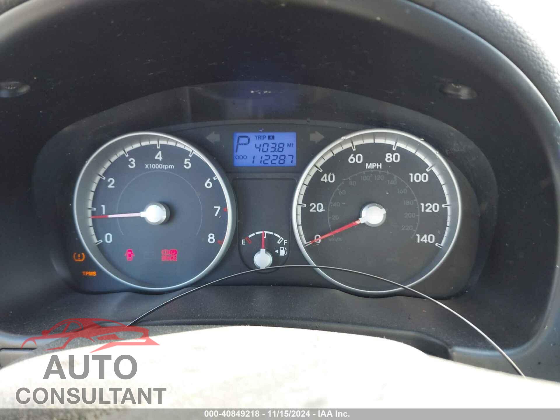 HYUNDAI ACCENT 2011 - KMHCN4AC0BU616433
