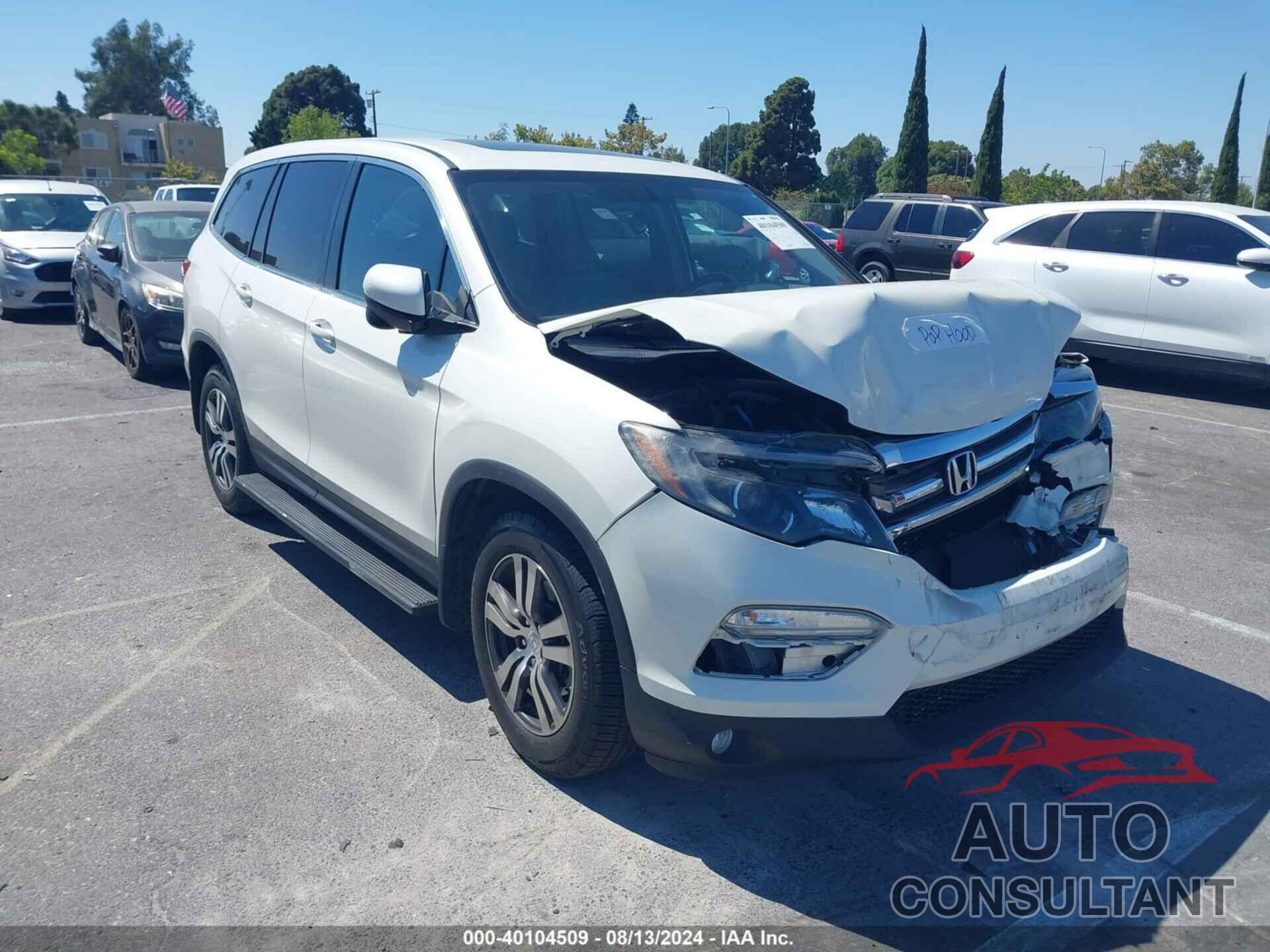 HONDA PILOT 2017 - 5FNYF5H59HB002325