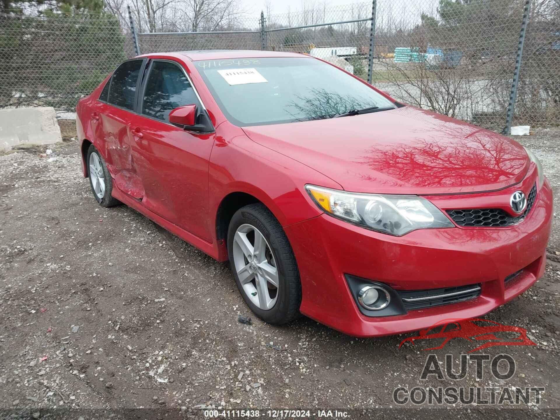 TOYOTA CAMRY 2012 - 4T1BF1FK3CU599247