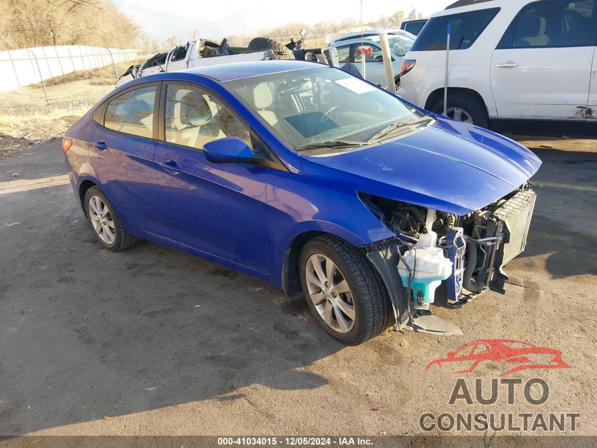 HYUNDAI ACCENT 2013 - KMHCU4AE6DU581422