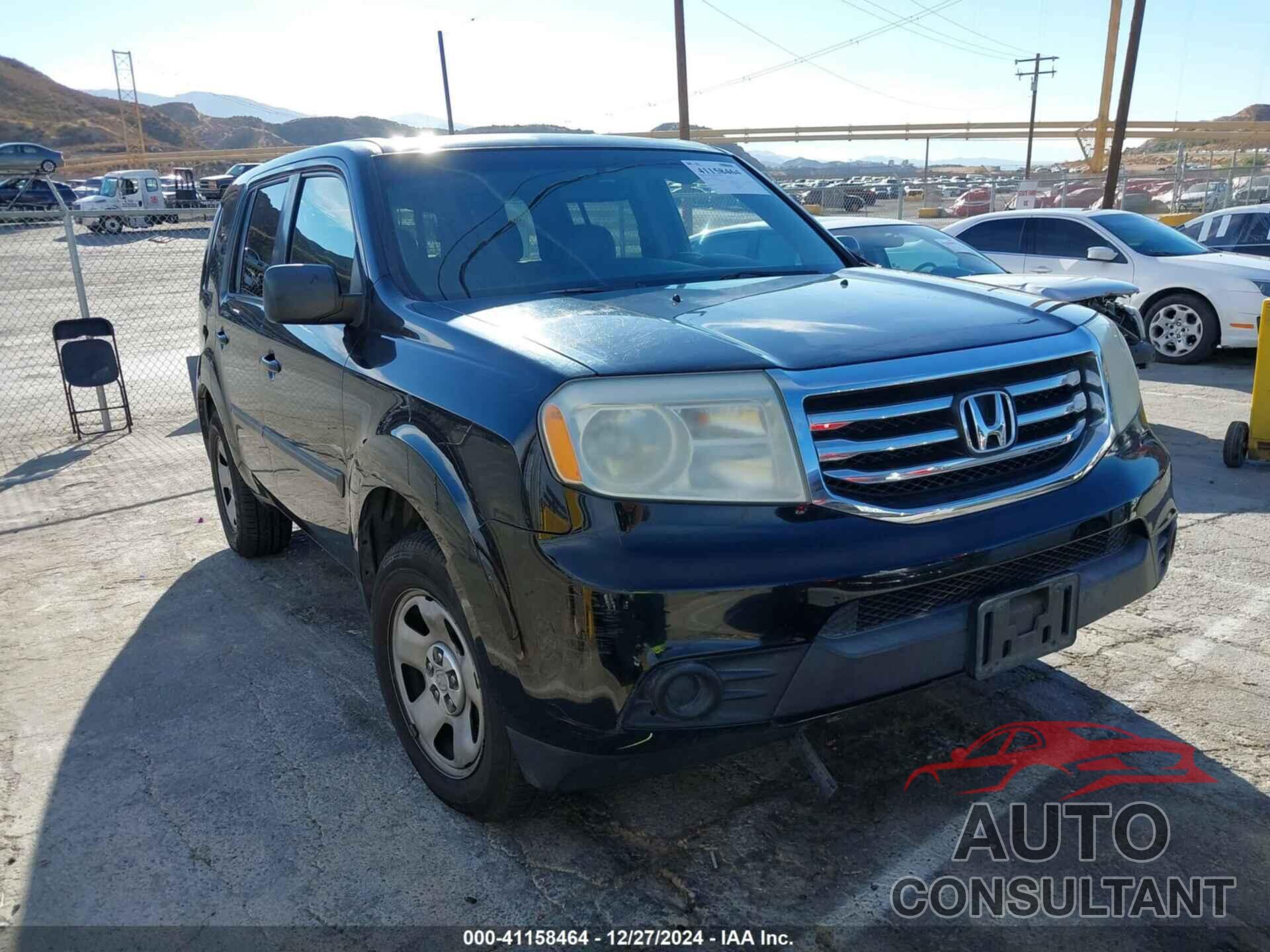 HONDA PILOT 2013 - 5FNYF3H28DB038026