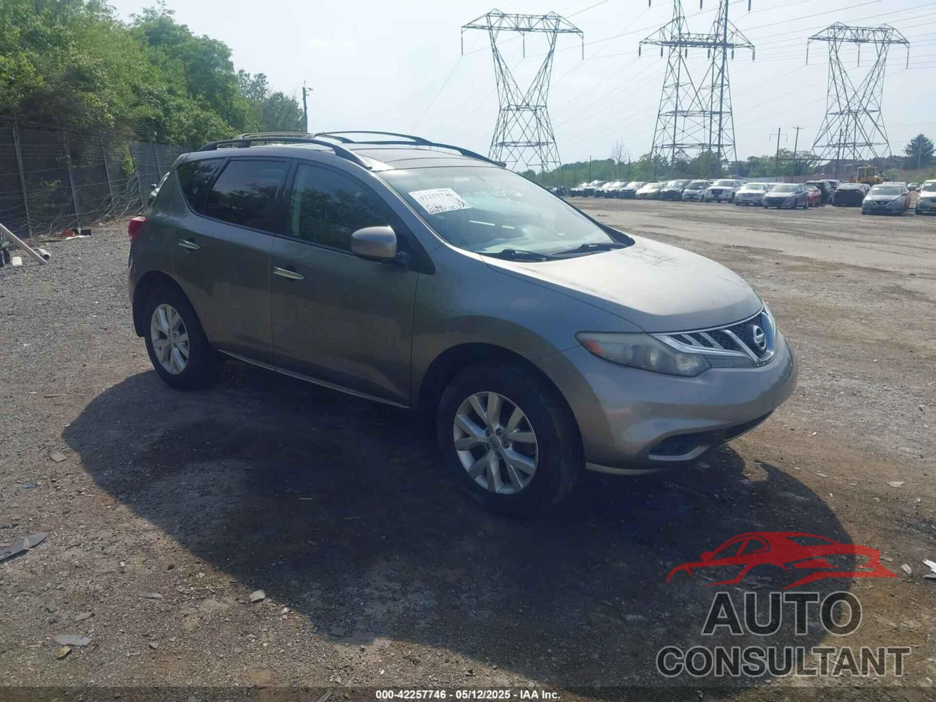 NISSAN MURANO 2012 - JN8AZ1MWXCW209217