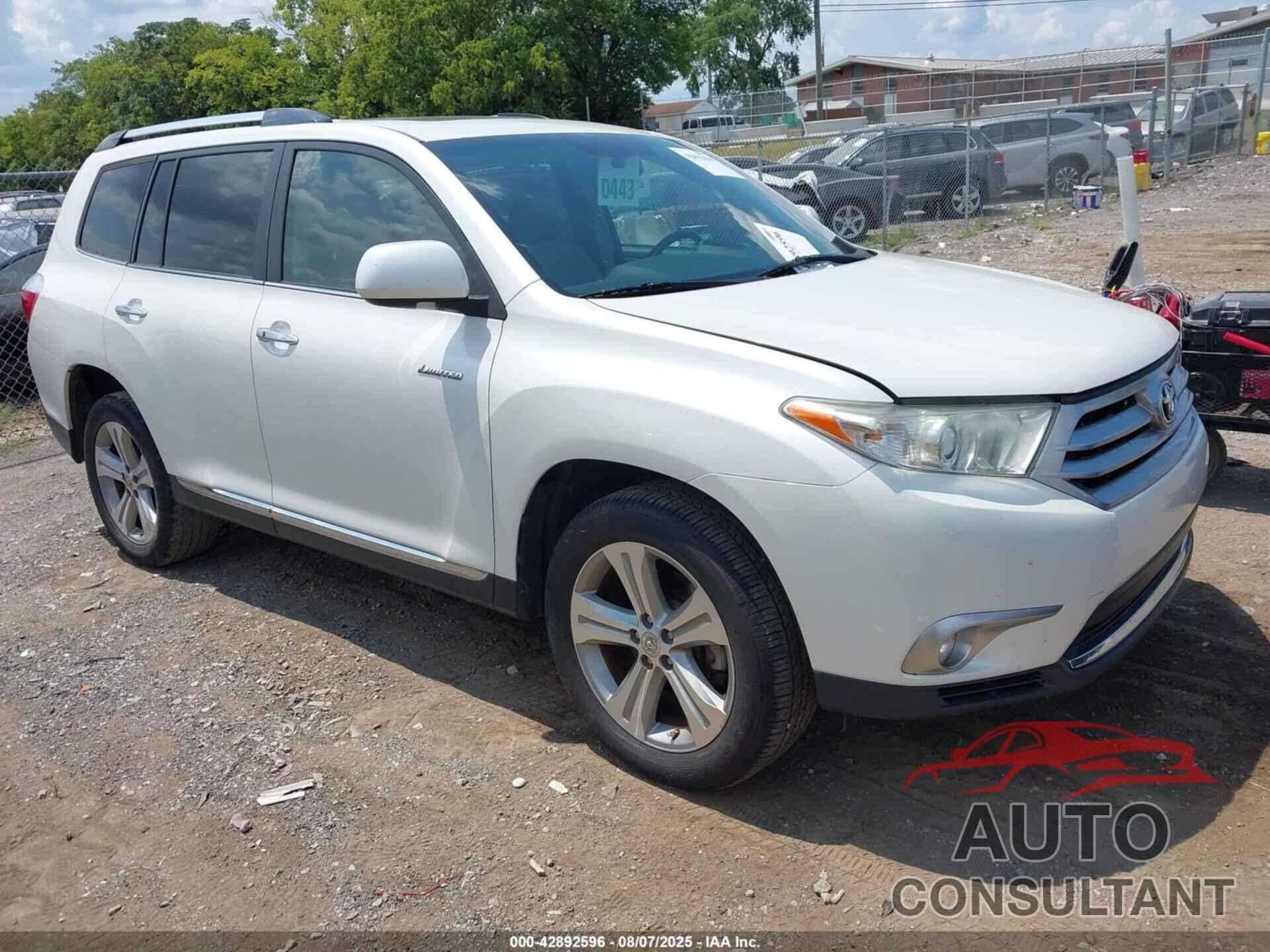TOYOTA HIGHLANDER 2012 - 5TDDK3EH5CS156273