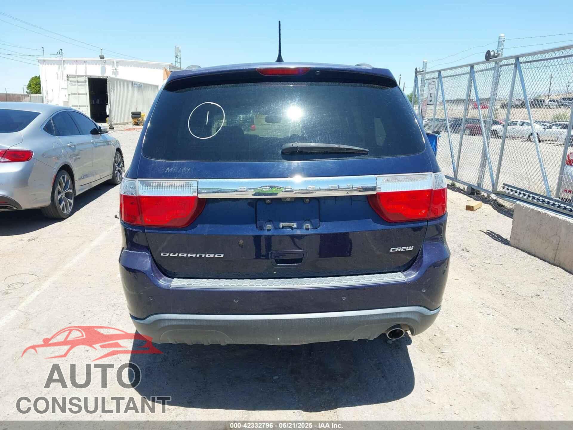 DODGE DURANGO 2012 - 1C4RDHDGOCC321928