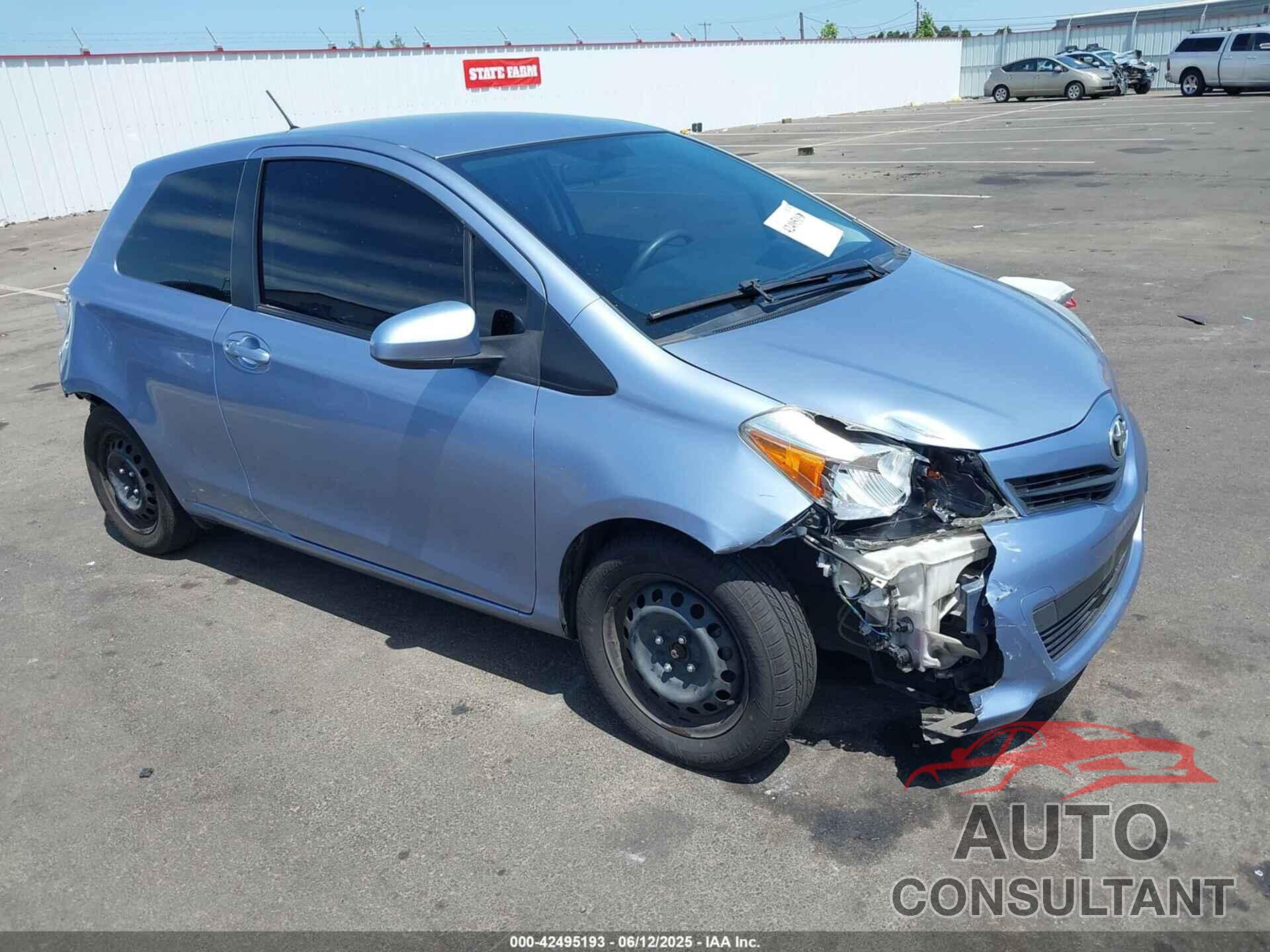 TOYOTA YARIS 2012 - JTDJTUD34CD507374