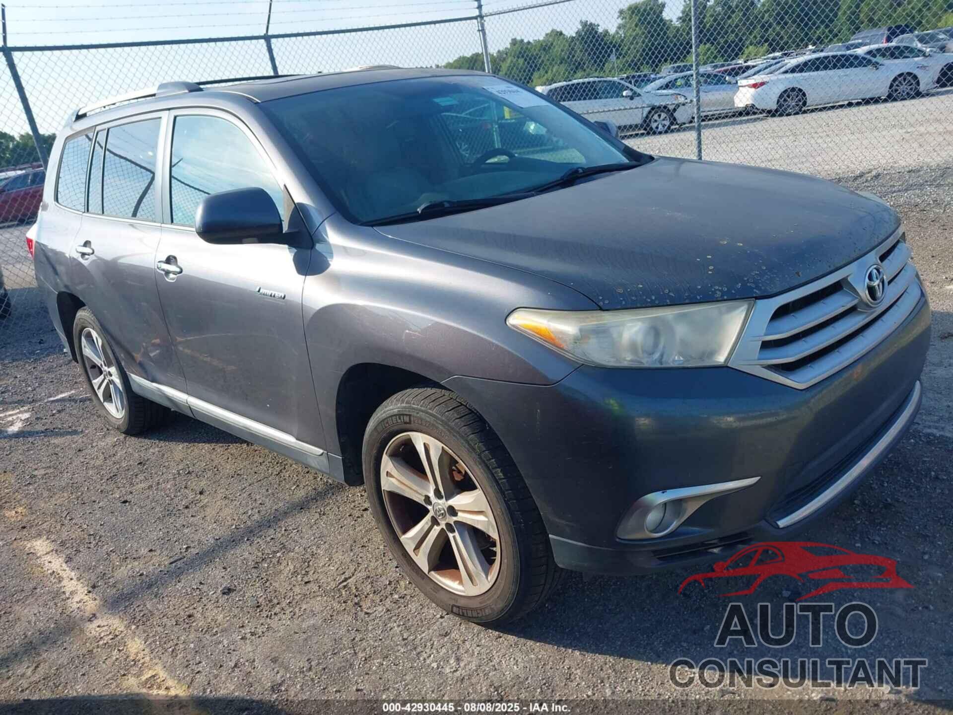 TOYOTA HIGHLANDER 2012 - 5TDDK3EH8CS138947