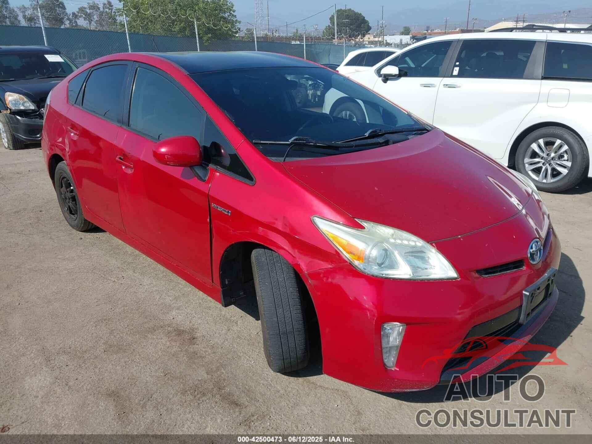 TOYOTA PRIUS 2012 - JTDKN3DU7C1529307