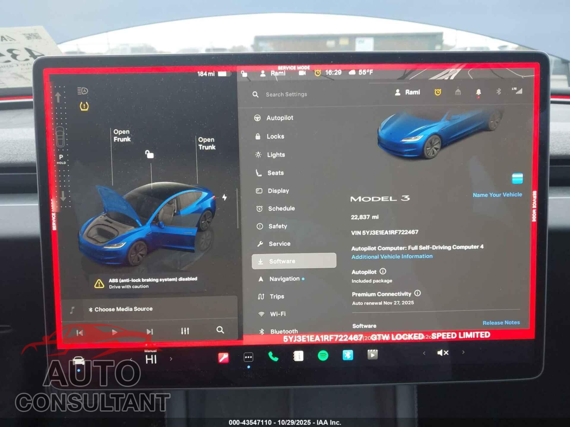TESLA MODEL 3 2024 - 5YJ3E1EA1RF722467