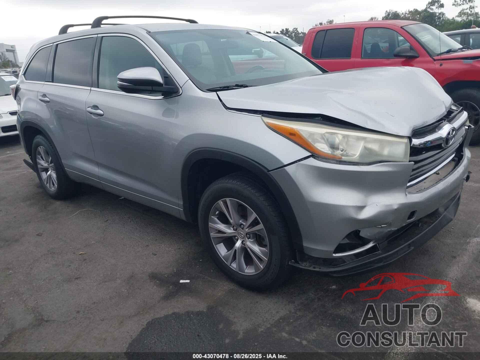 TOYOTA HIGHLANDER 2015 - 5TDZKRFH7FS061547