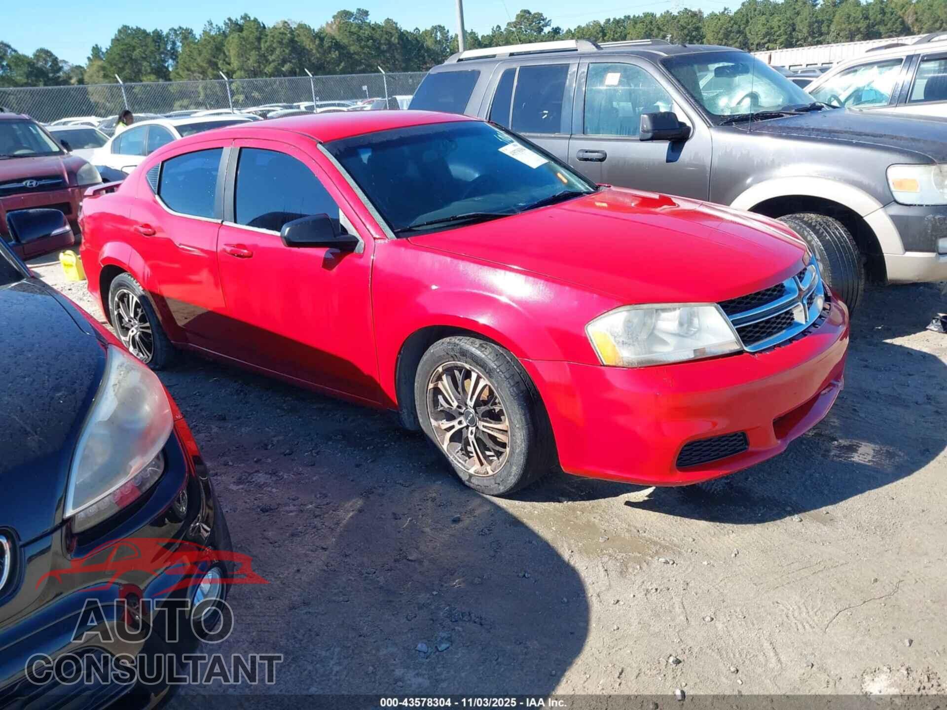 DODGE AVENGER 2013 - 1C3CDZAG6DN633990