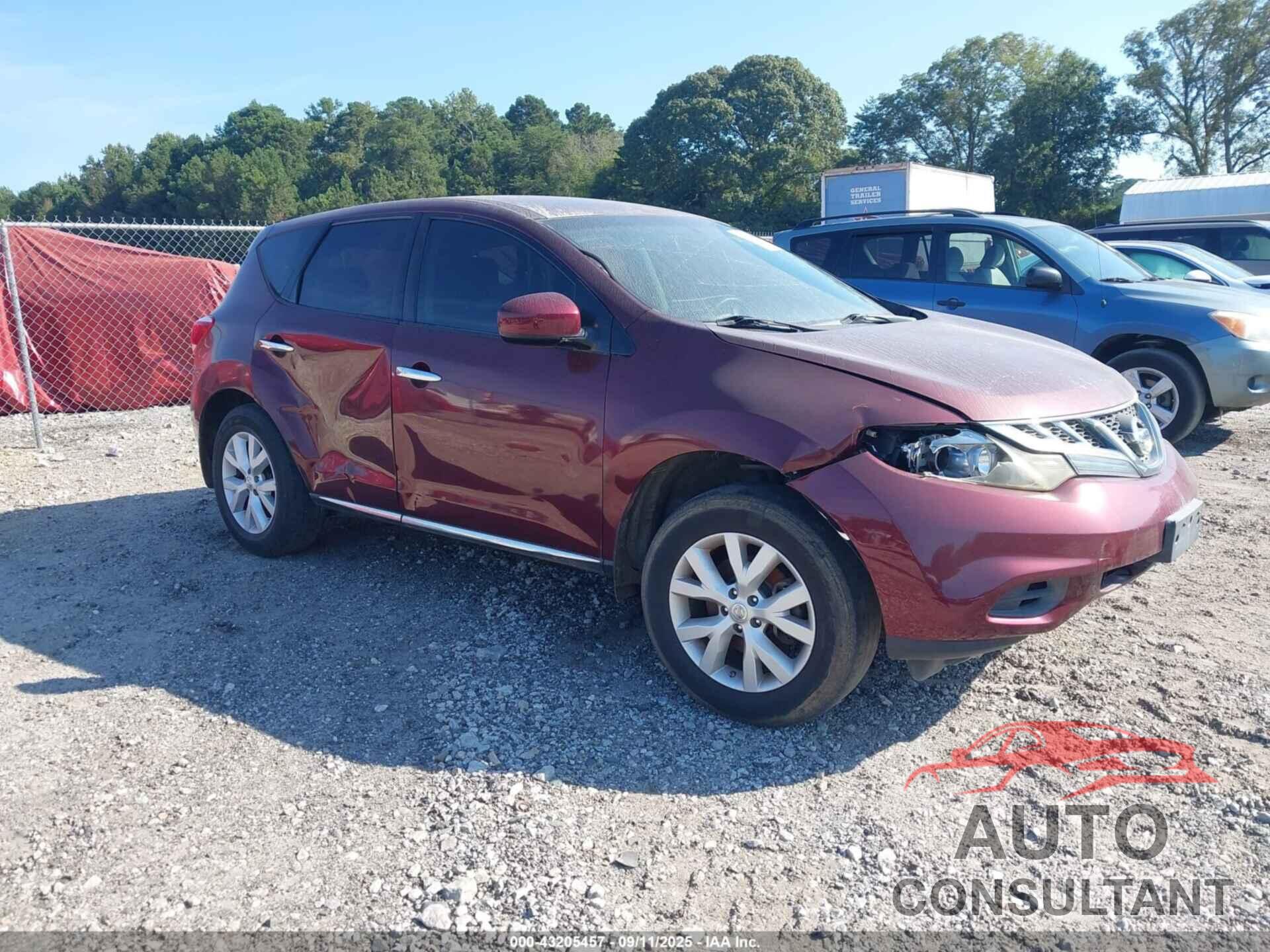 NISSAN MURANO 2012 - JN8AZ1MU1CW104967