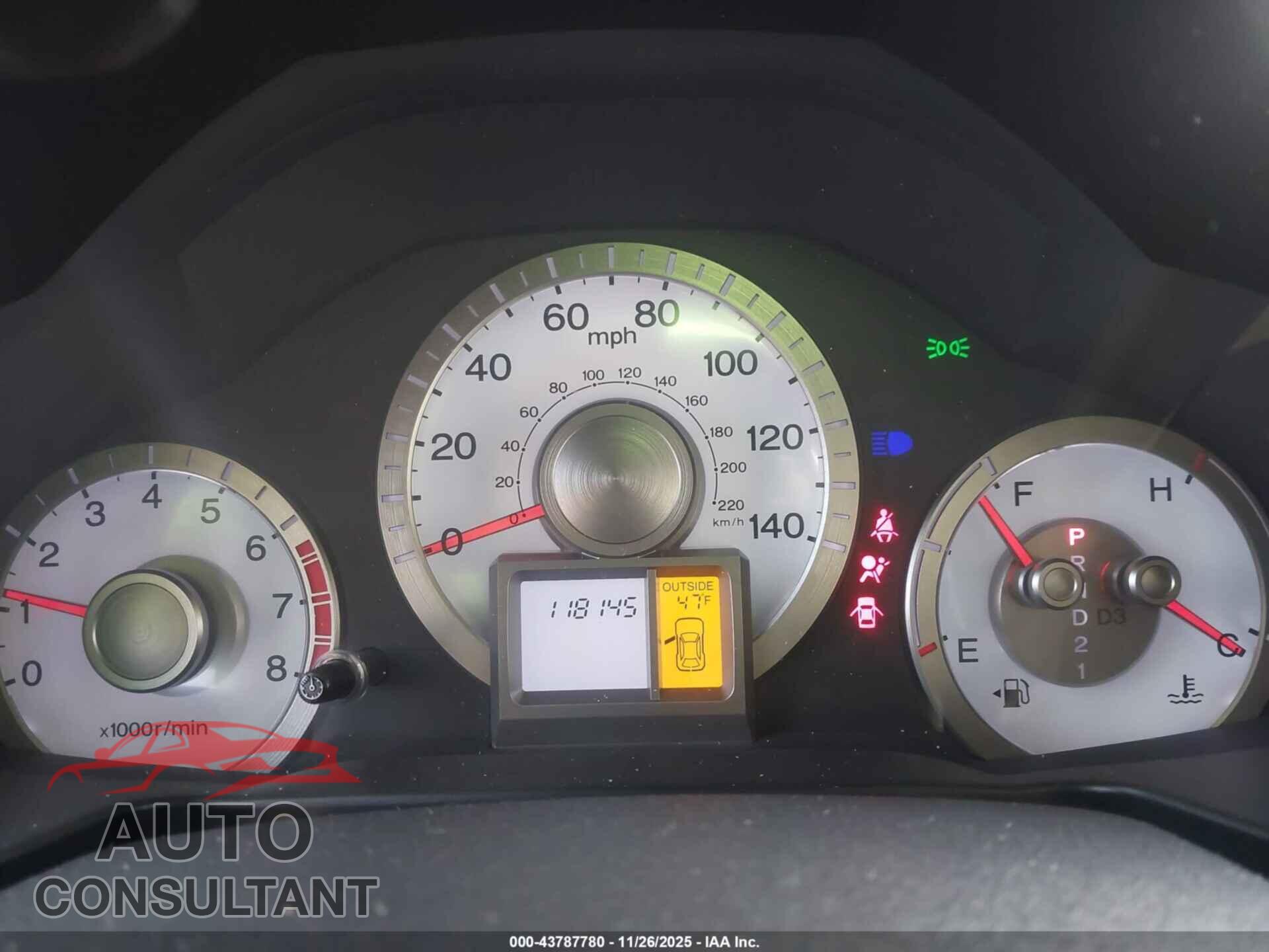 HONDA PILOT 2011 - 5FNYF4H5XBB049090