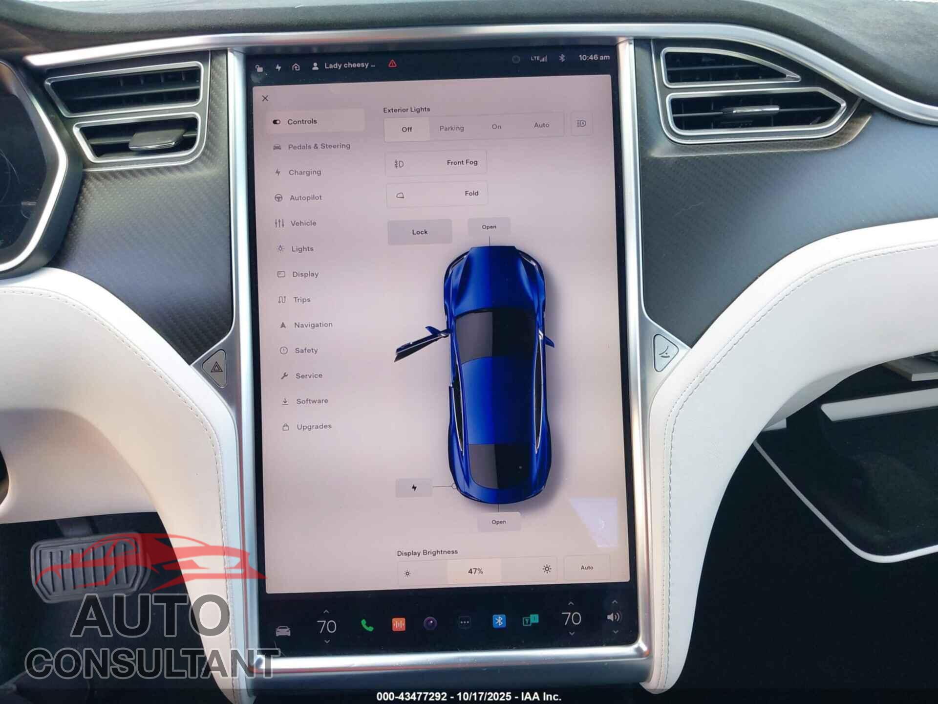 TESLA MODEL S 2017 - 5YJSA1E15HF190839