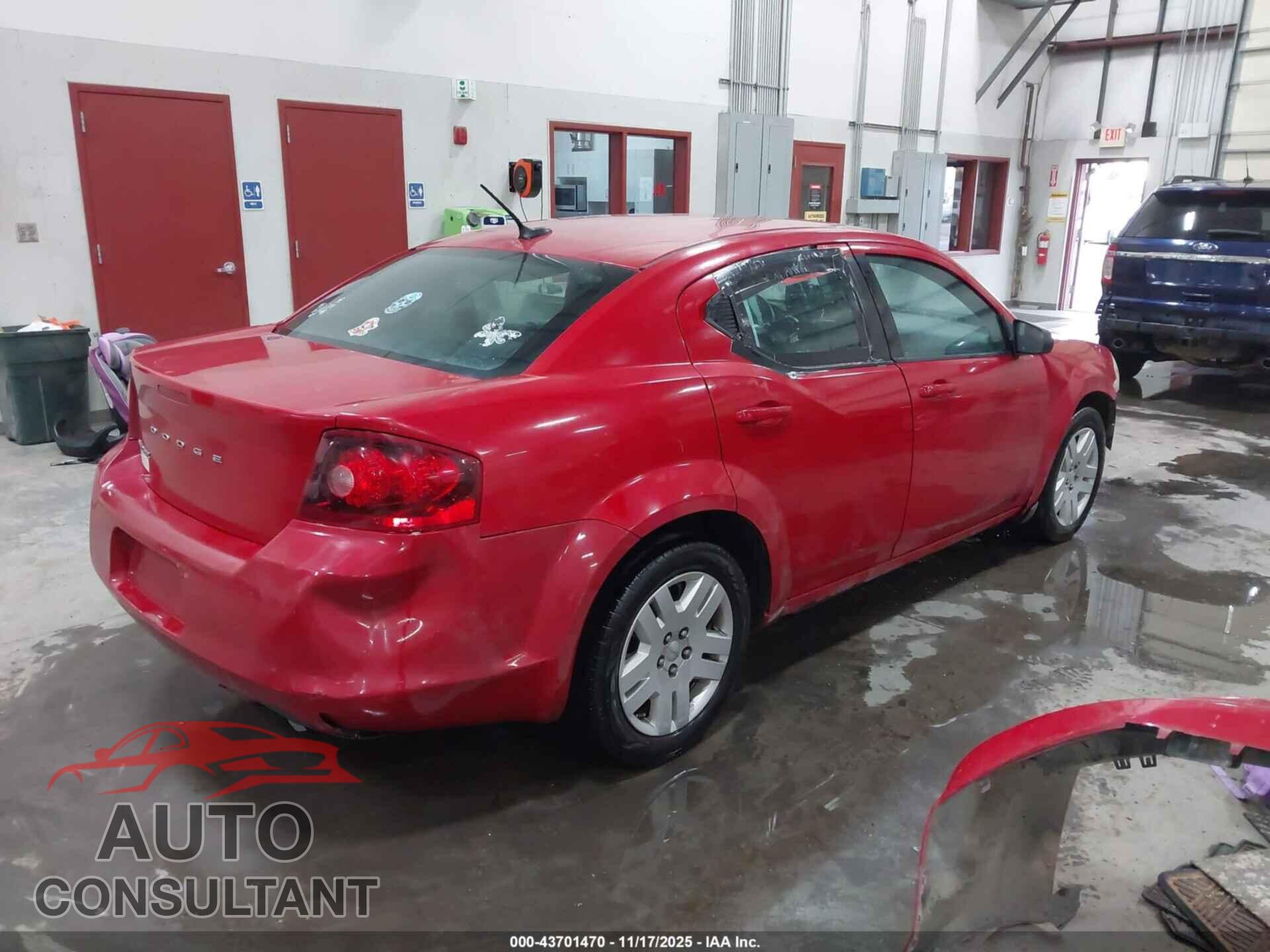 DODGE AVENGER 2012 - 1C3CDZAB5CN294562