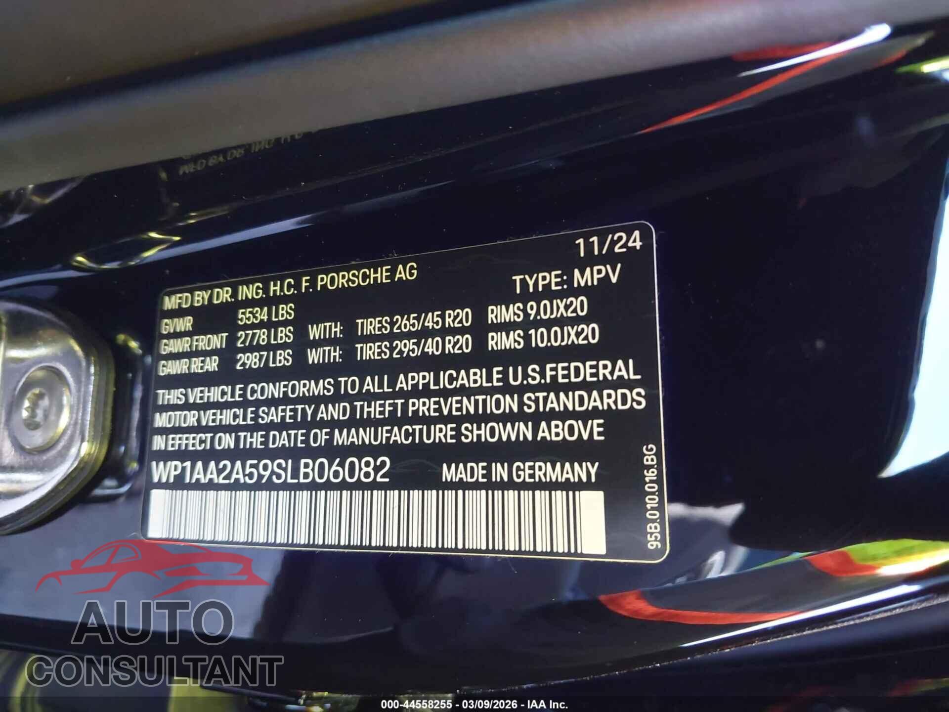 PORSCHE MACAN 2025 - WP1AA2A59SLB06082