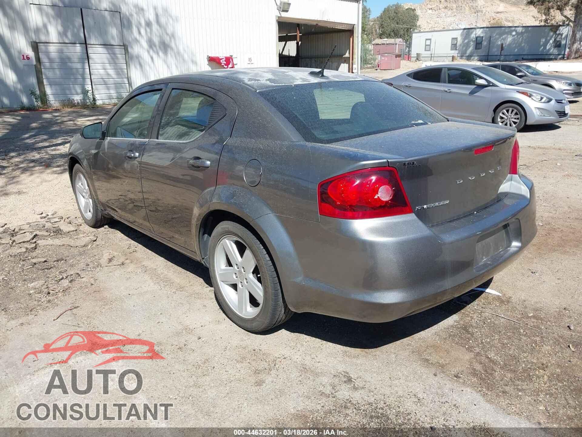 DODGE AVENGER 2013 - 1C3CDZAB8DN566345
