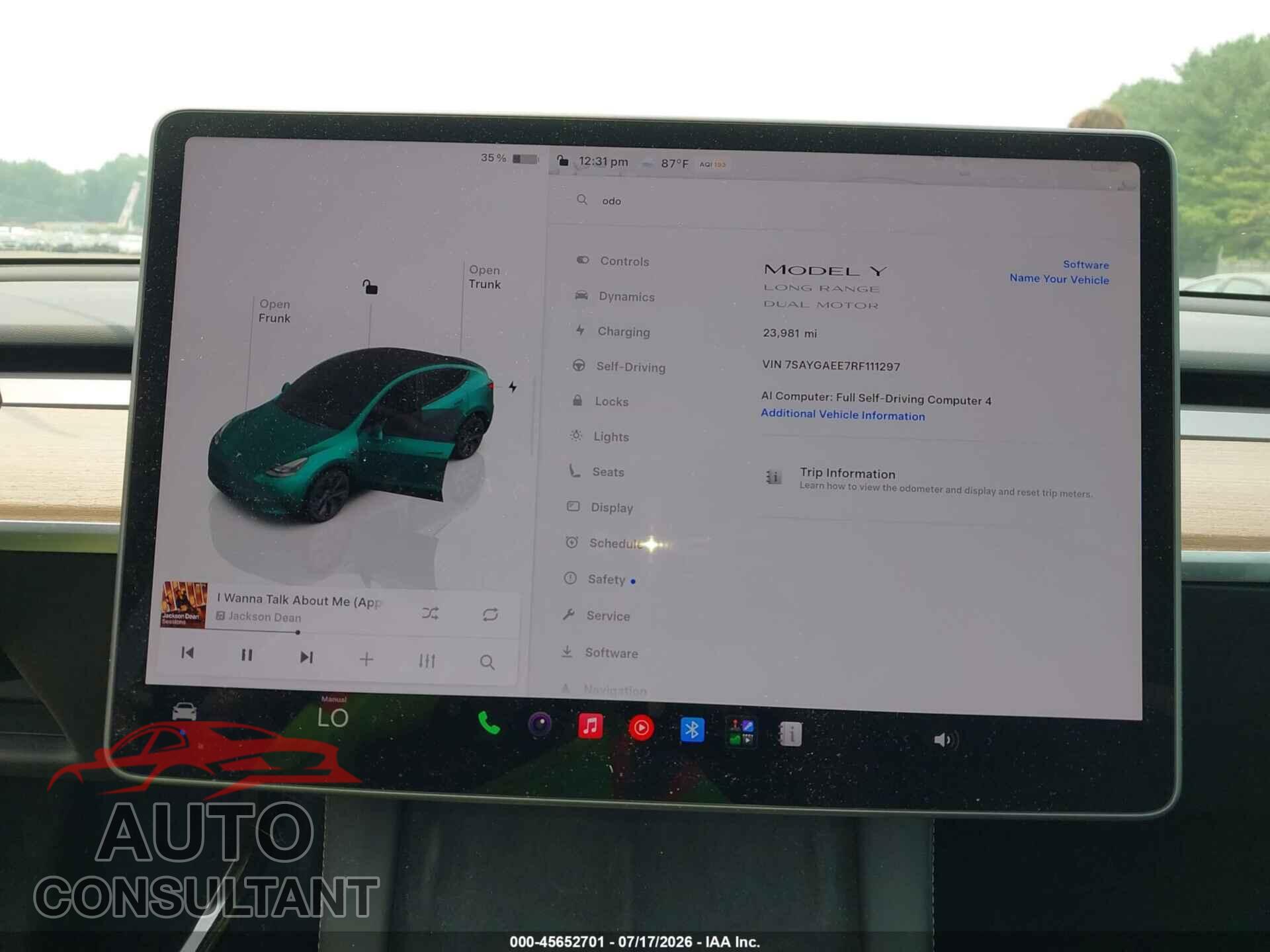 TESLA MODEL Y 2024 - 7SAYGAEE7RF111297