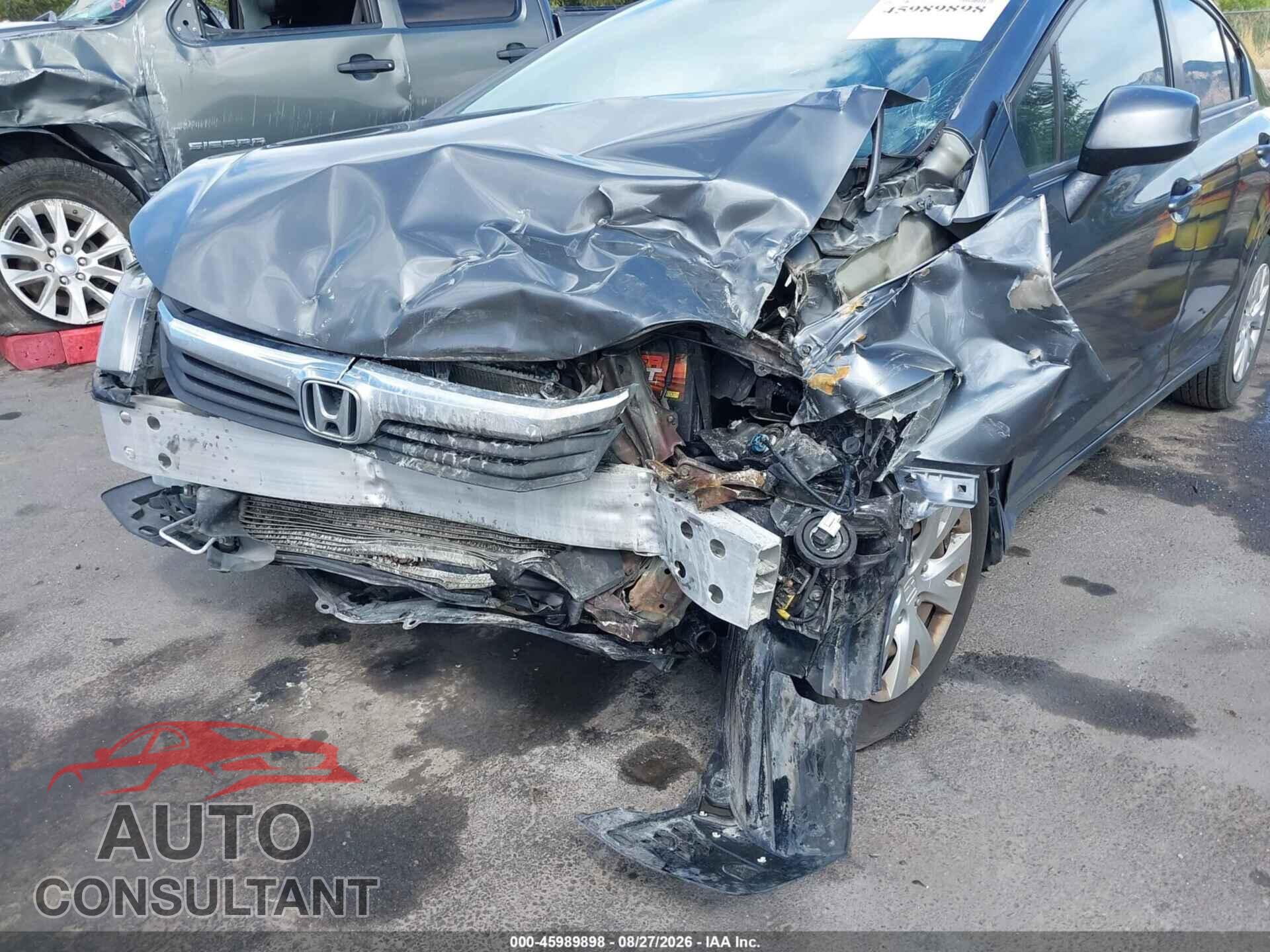 HONDA CIVIC 2012 - 19XFB2F56CE010921