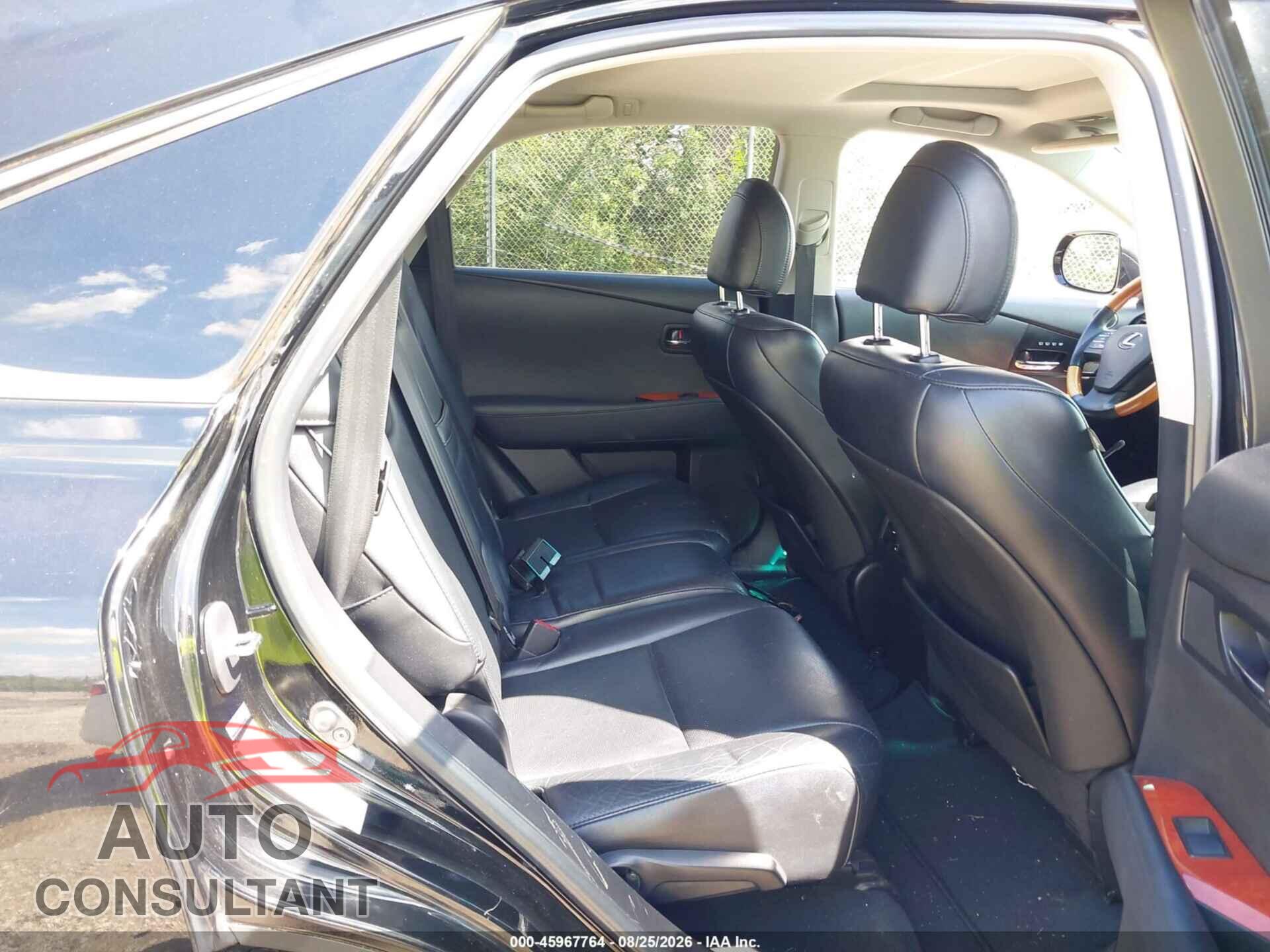 LEXUS RX 350 2011 - 2T2BK1BA9BC086721
