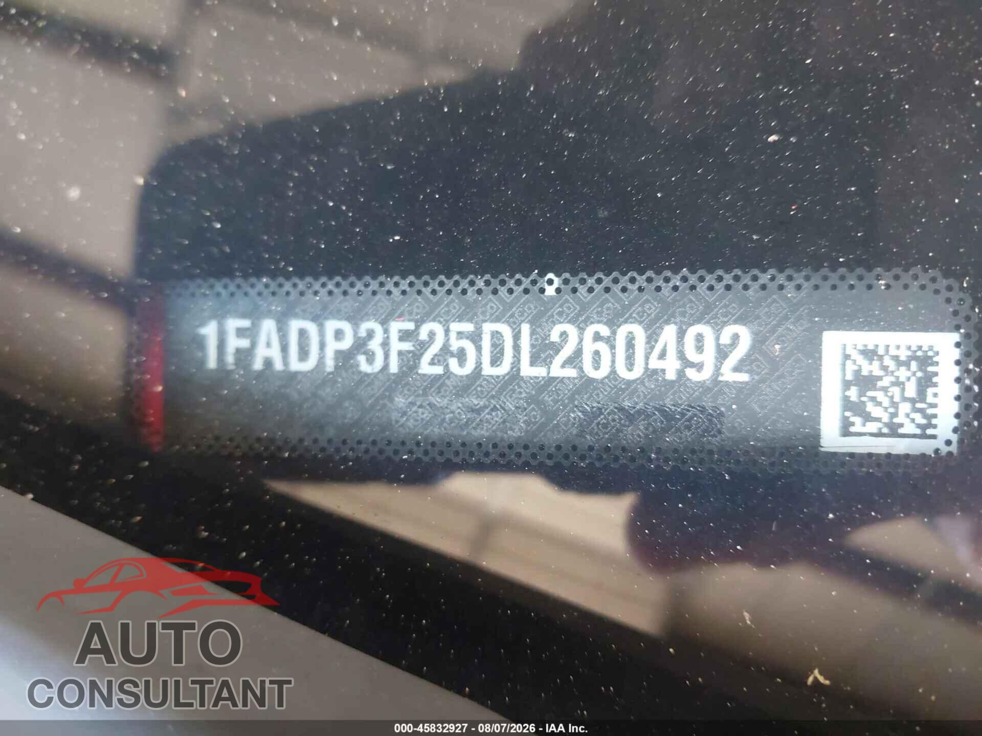 FORD FOCUS 2013 - 1FADP3F25DL260492